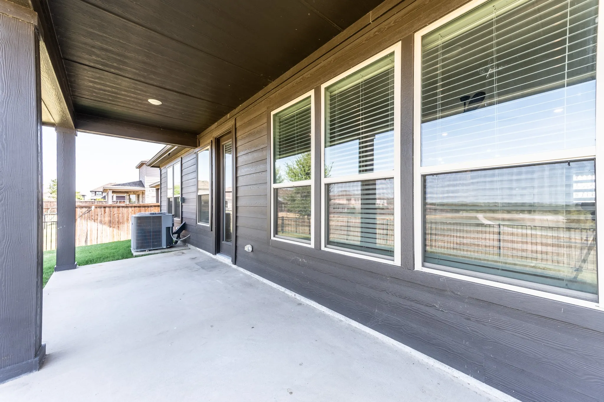 Large covered patio