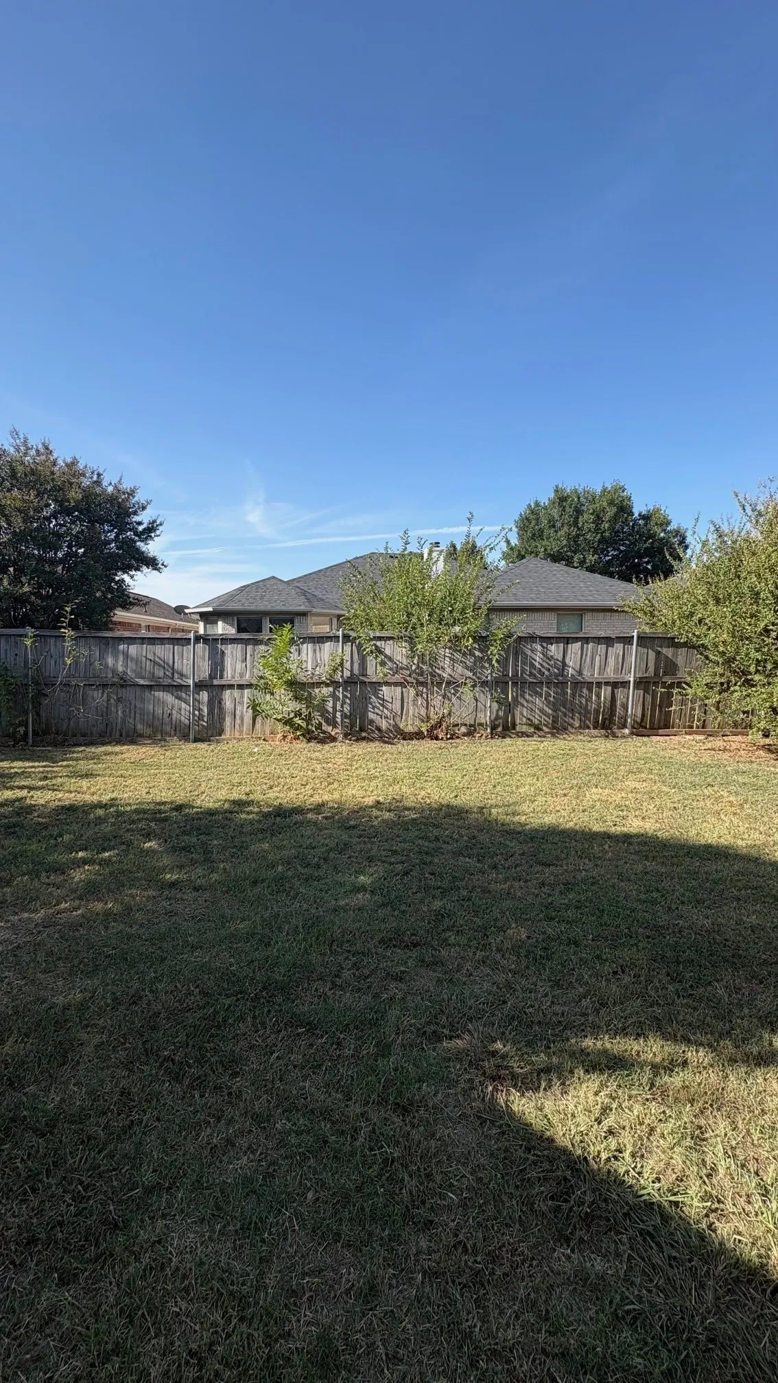 Fenced backyard with plenty of space!