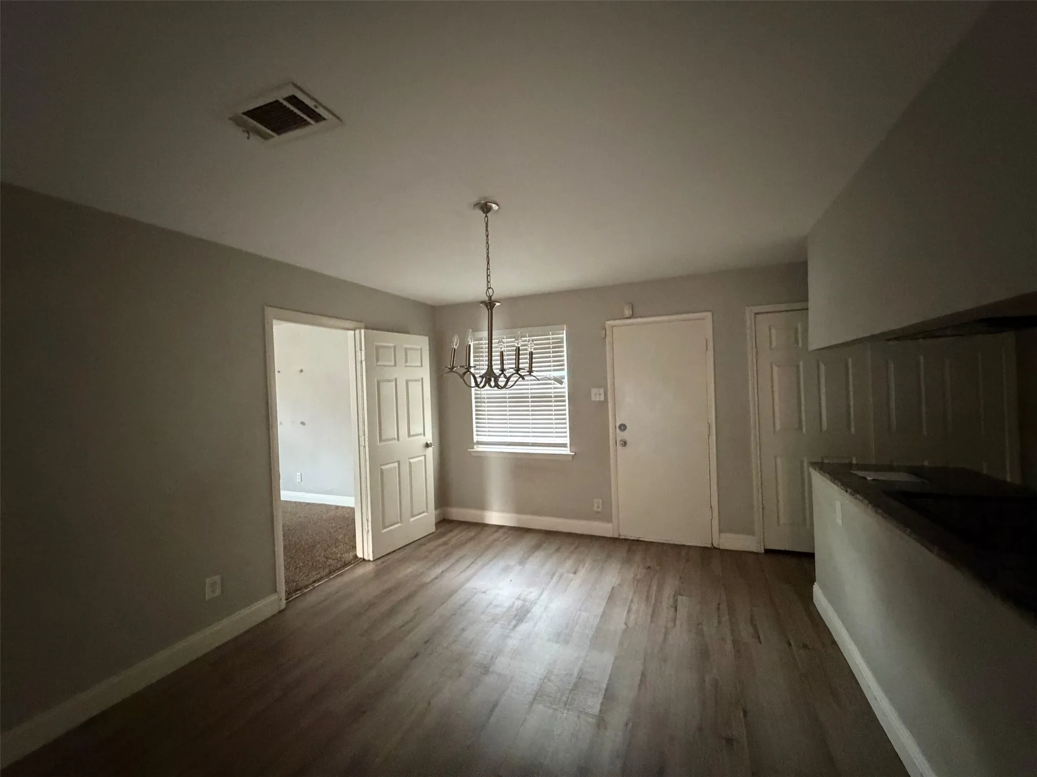 Dining area open to kitchen