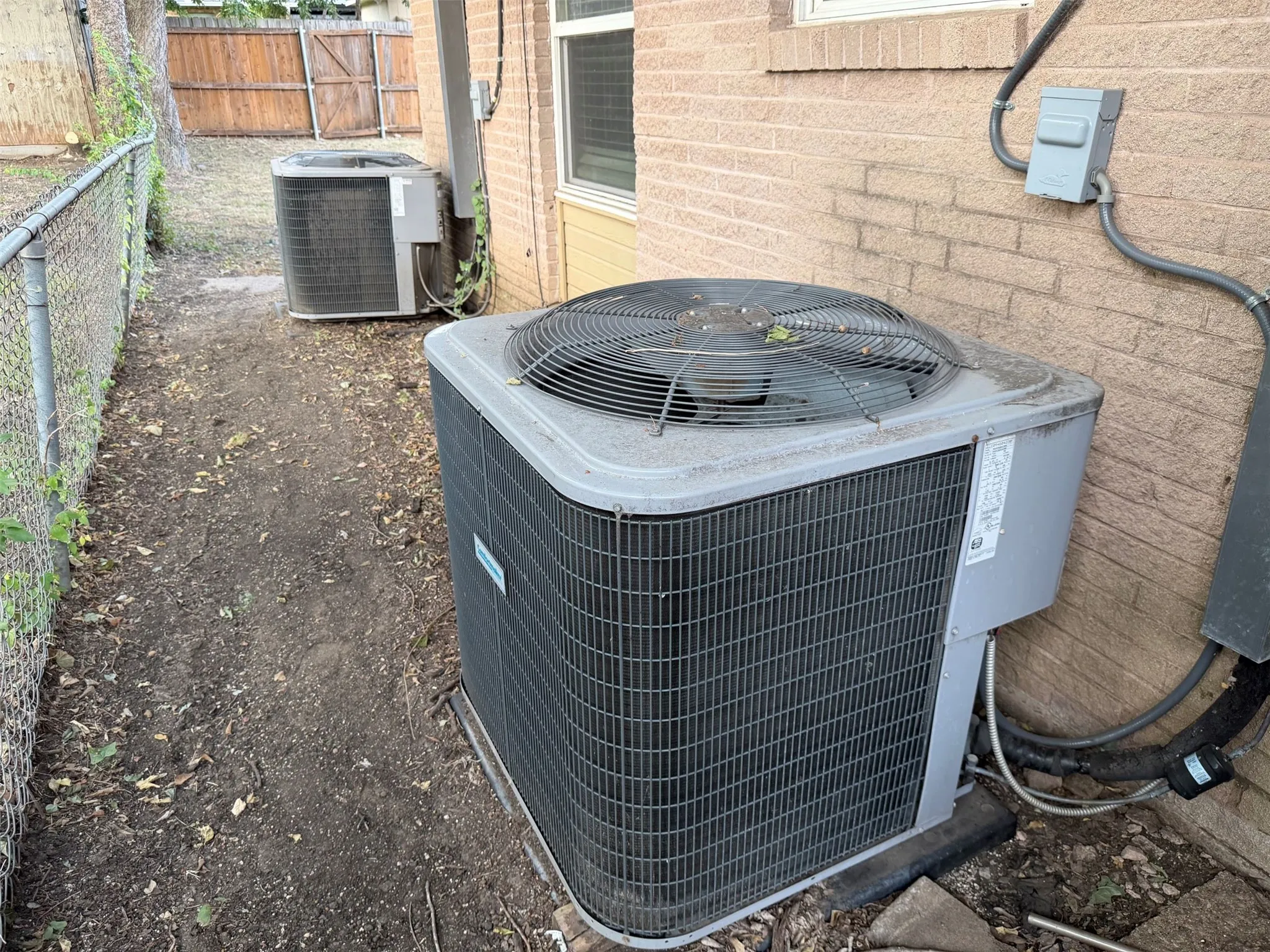 Condensers for both HVAC units