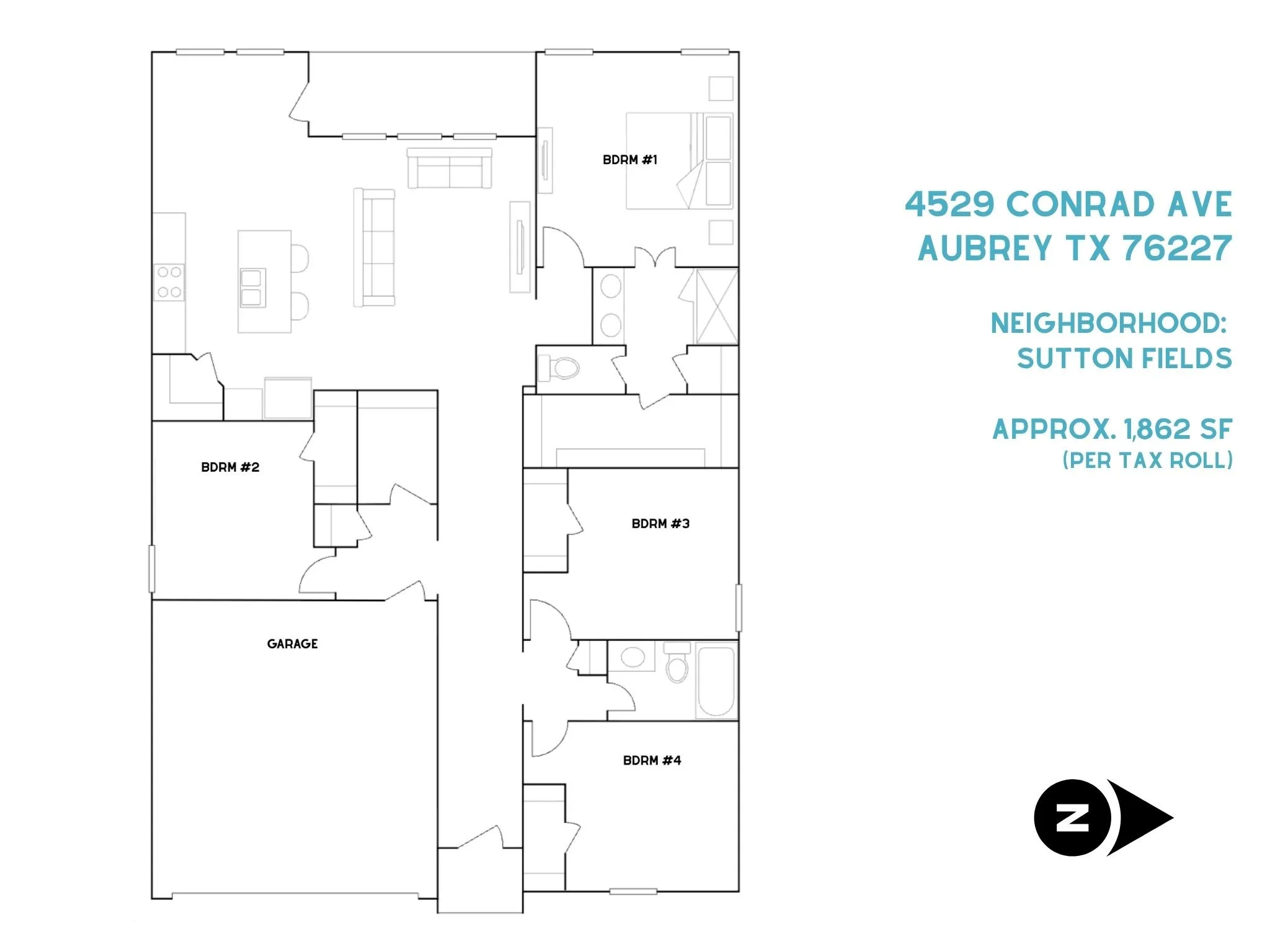 Single Family Residence For Sale in Denton County , 4529 Conrad Avenue, Celina, Texas 76227, 4 Bedroom, 2 Bathroom, 2 Garage spaces, 1,862 Sqft, built in 2019, mls#21361265, Real Estate Agent in Celina, Homes For Sale in Denton county, Homes For Sale in Celina, Realtor in Celina Texas, Real Estate Brokerage Independent Realty Texas, Luminita Cordes Realtor