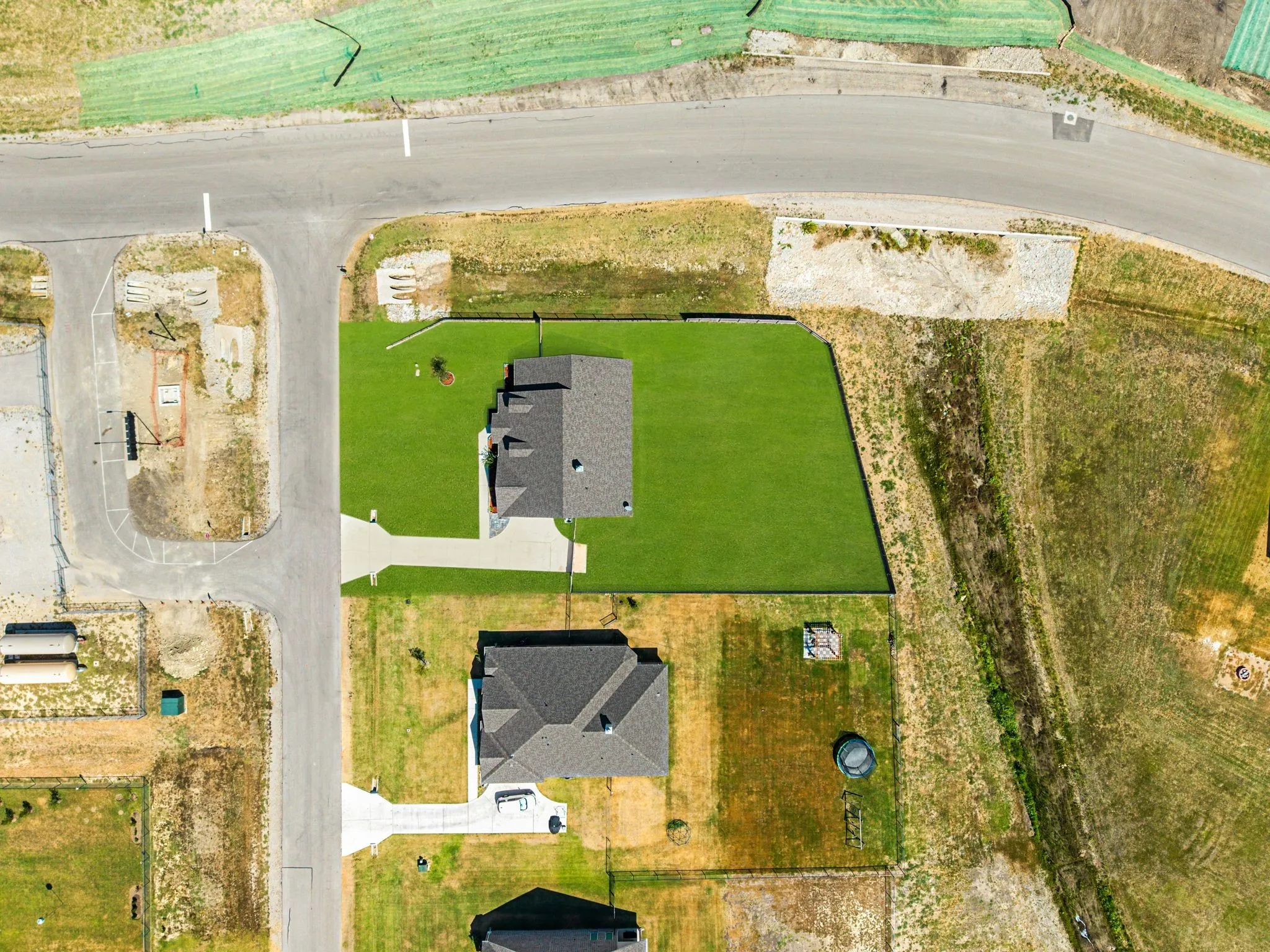 Large corner lot - grass with AI enhanced color