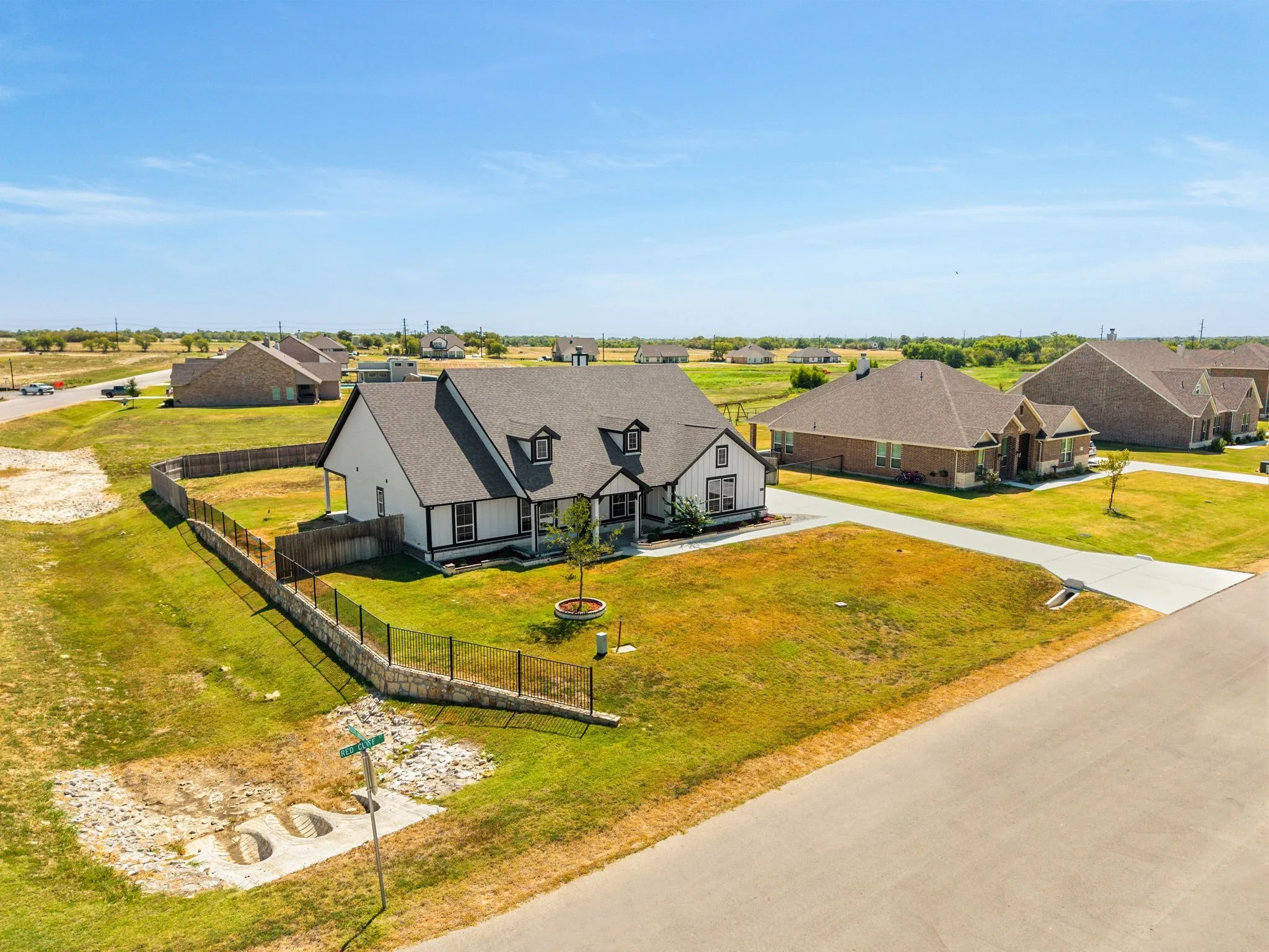 Corner lot on 0.69 acres.