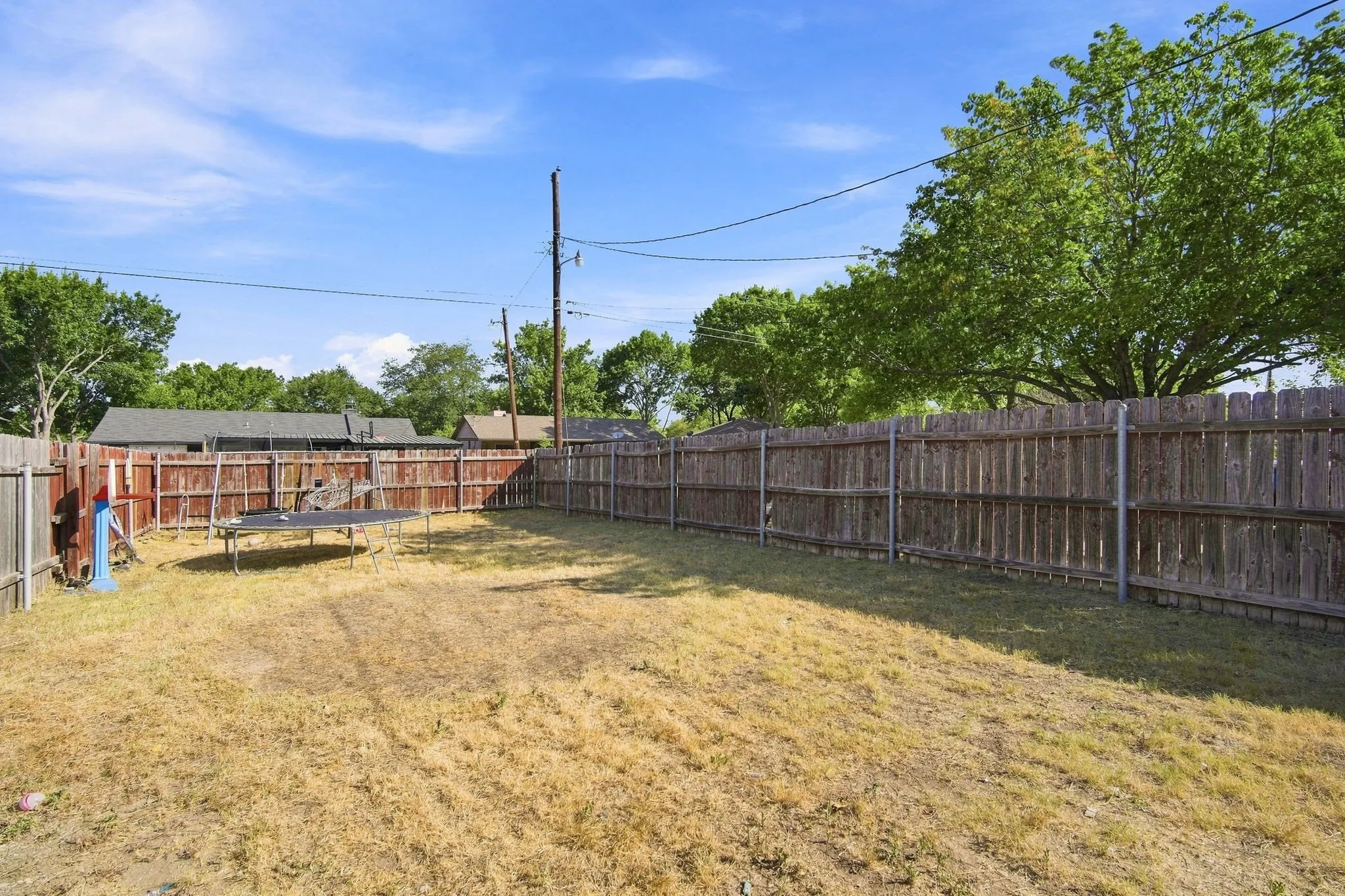 Fenced Back yard