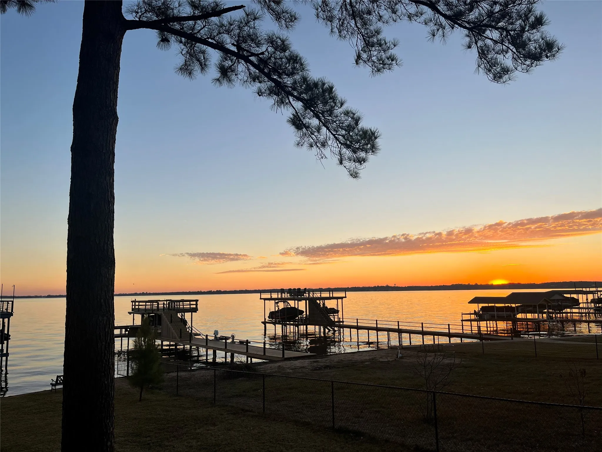 Sunset on the back porch