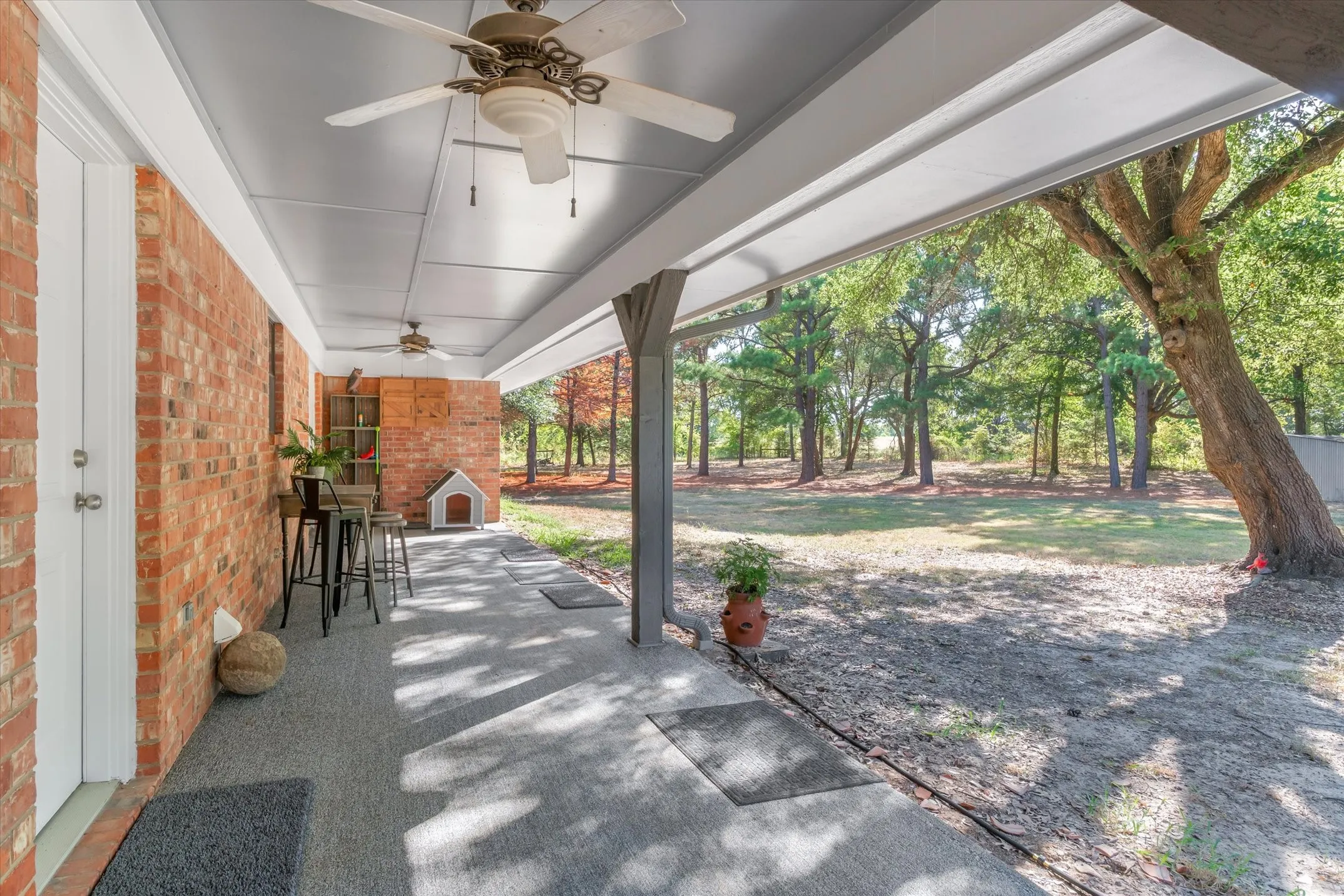 Back patio across the back