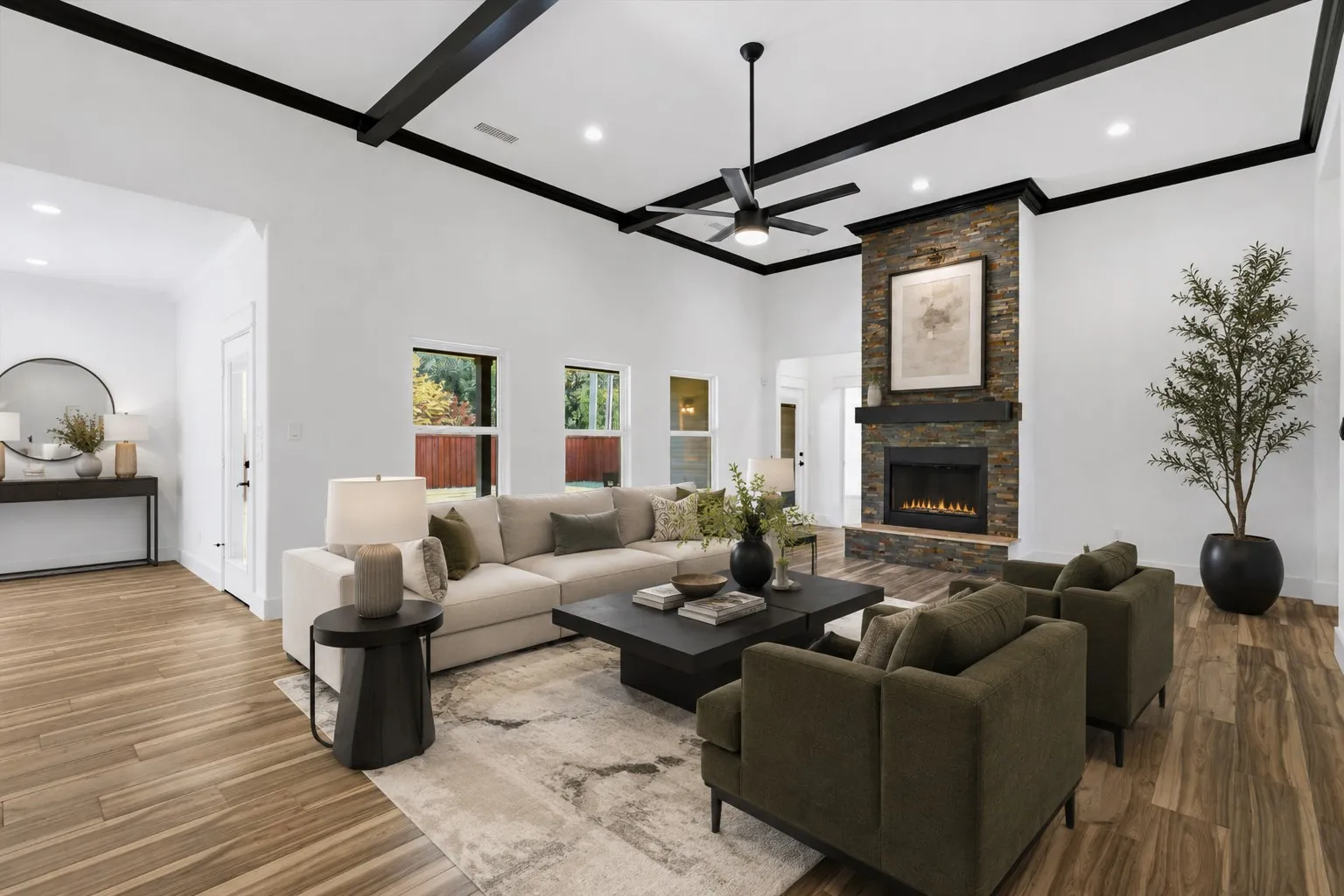 Virtually Staged Living Room