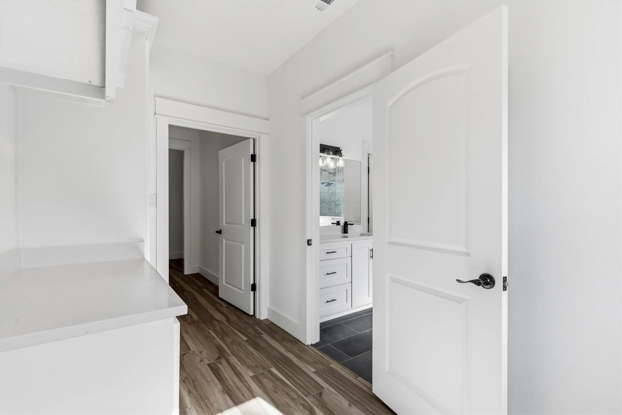 Laundry room with access from primary bedroom