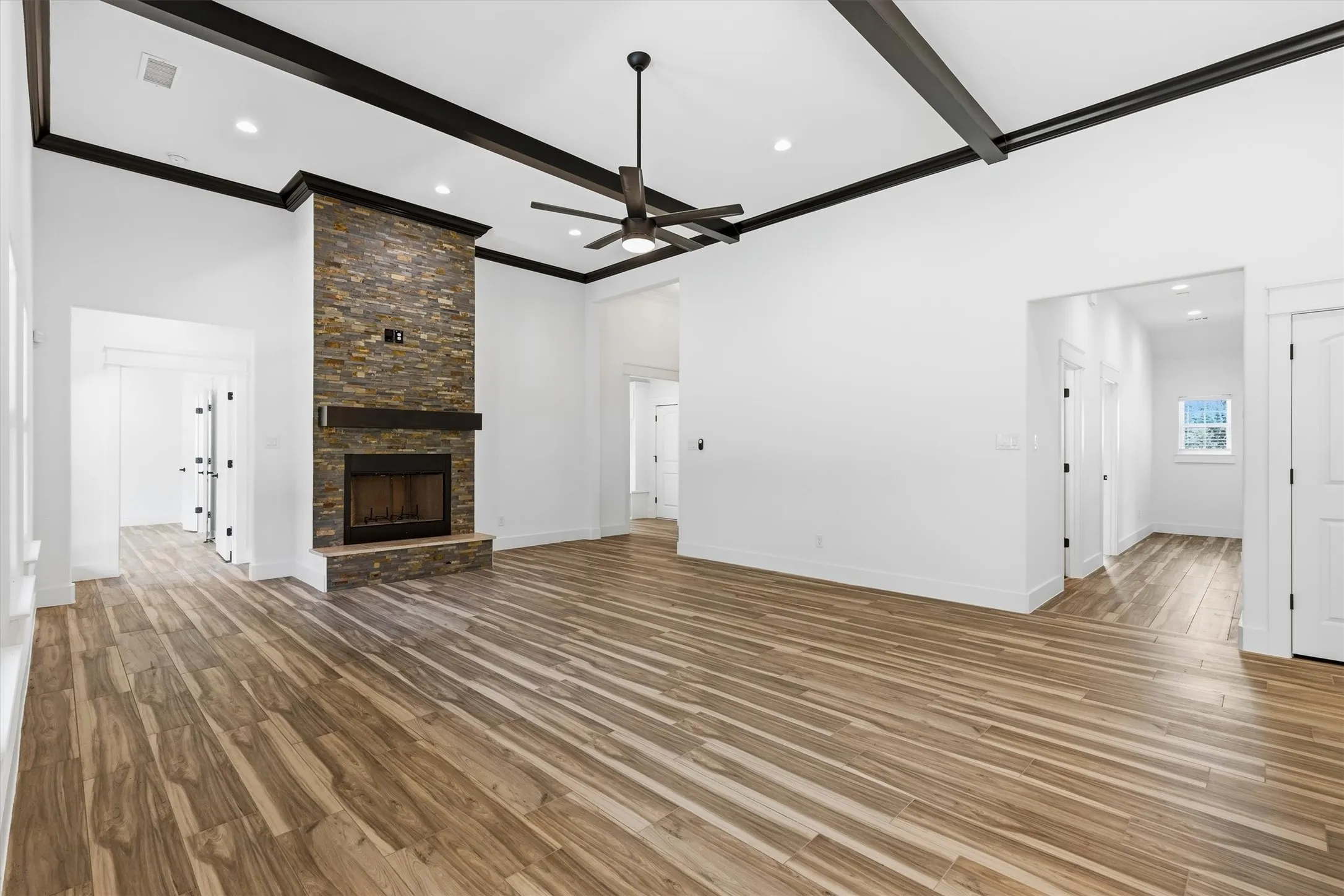 Stunning wood-look tile flooring