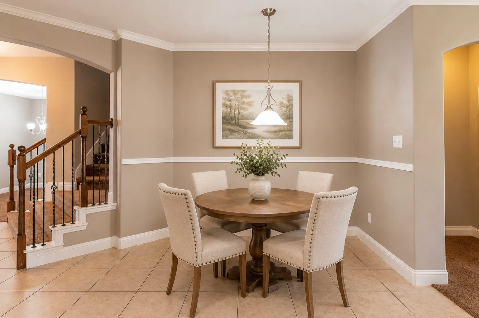 kitchen nook virtually staged