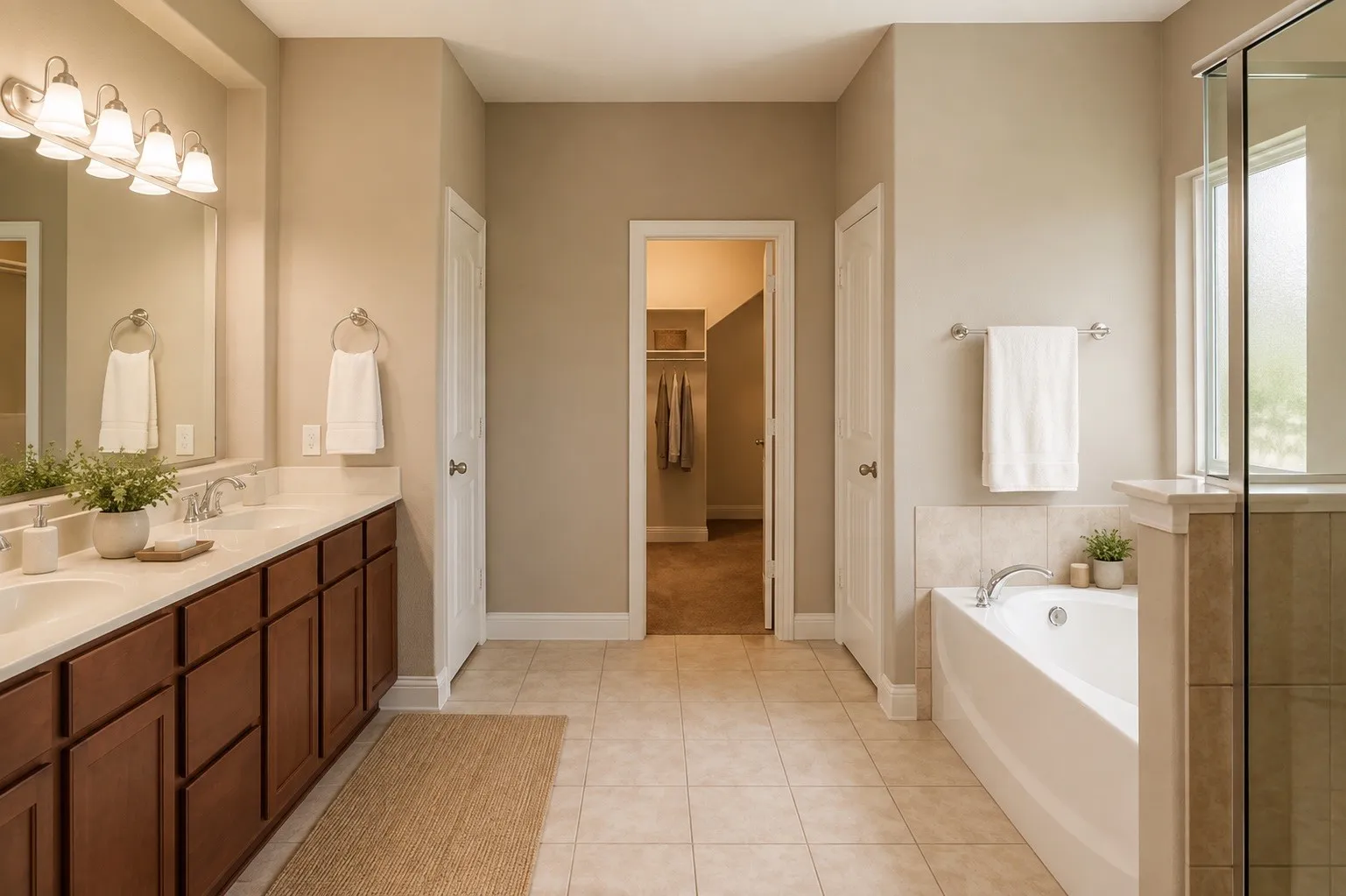 virtually Staged primary bath