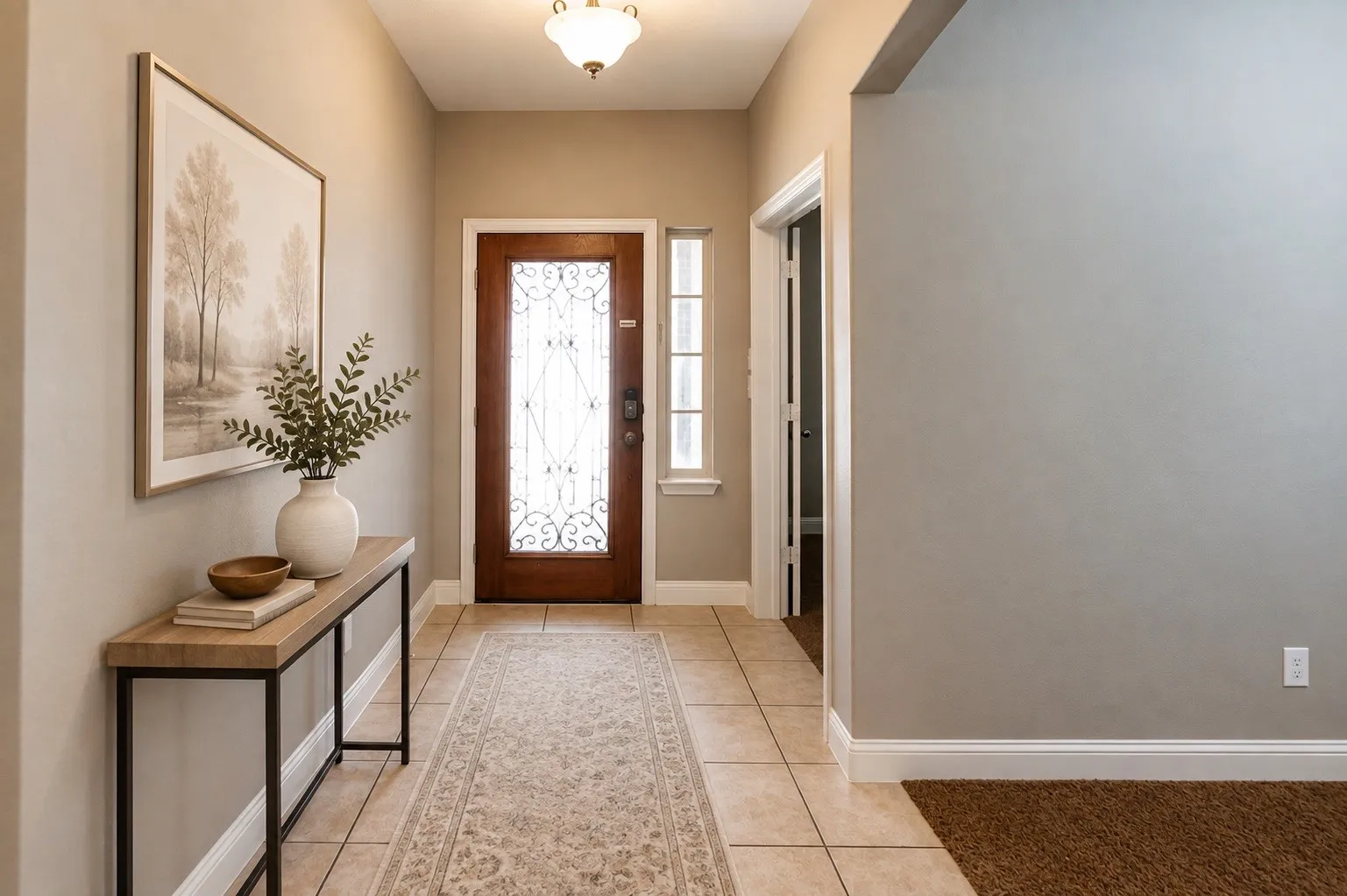 entry virtually staged