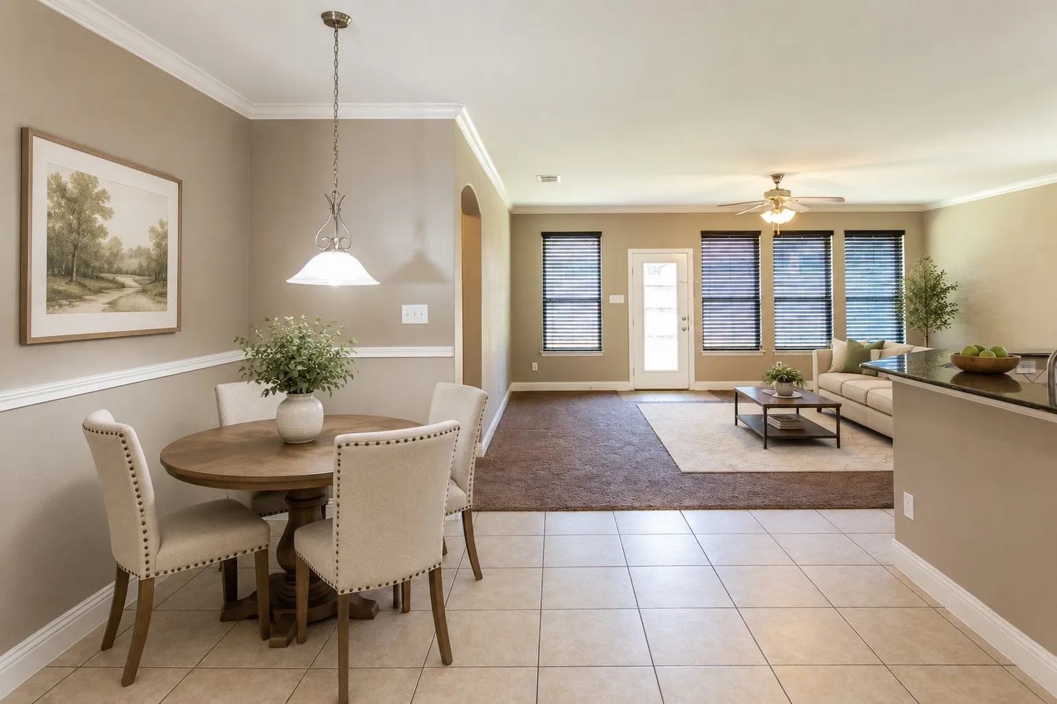 kitchen nook virtually staged