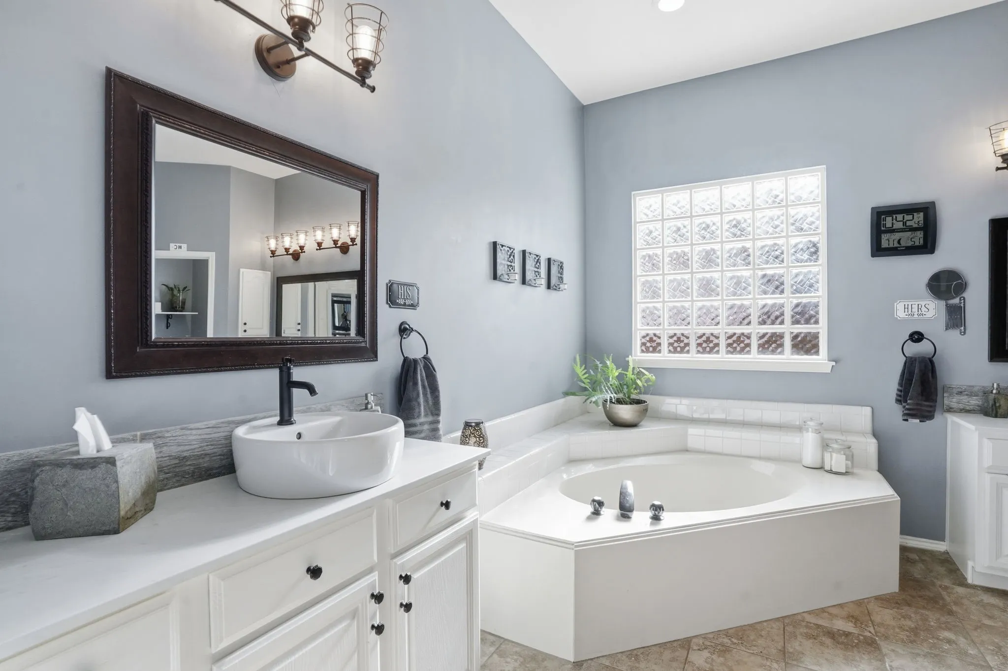 Separate vanities