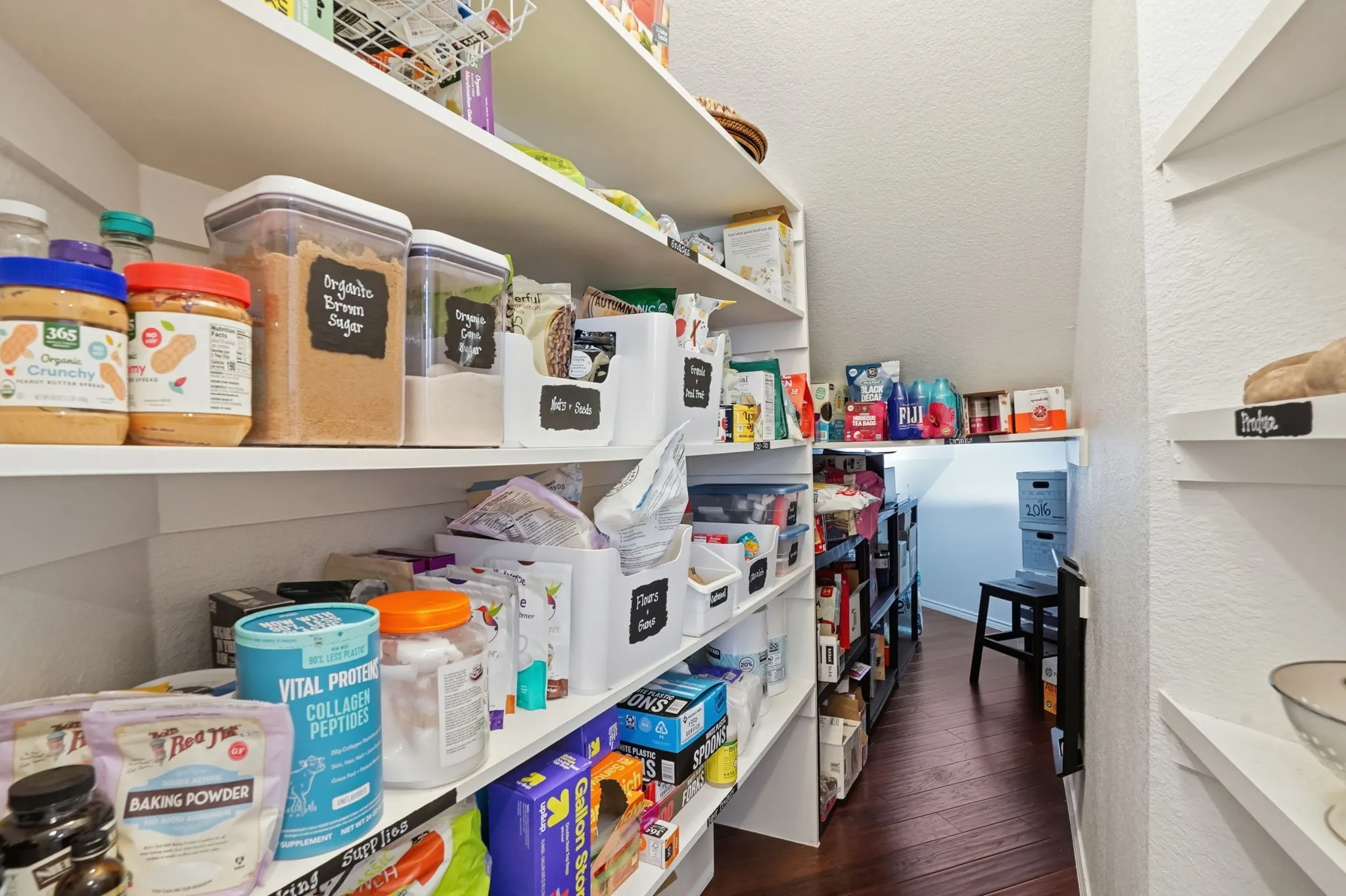 Huge under the stairs pantry with excellent storage