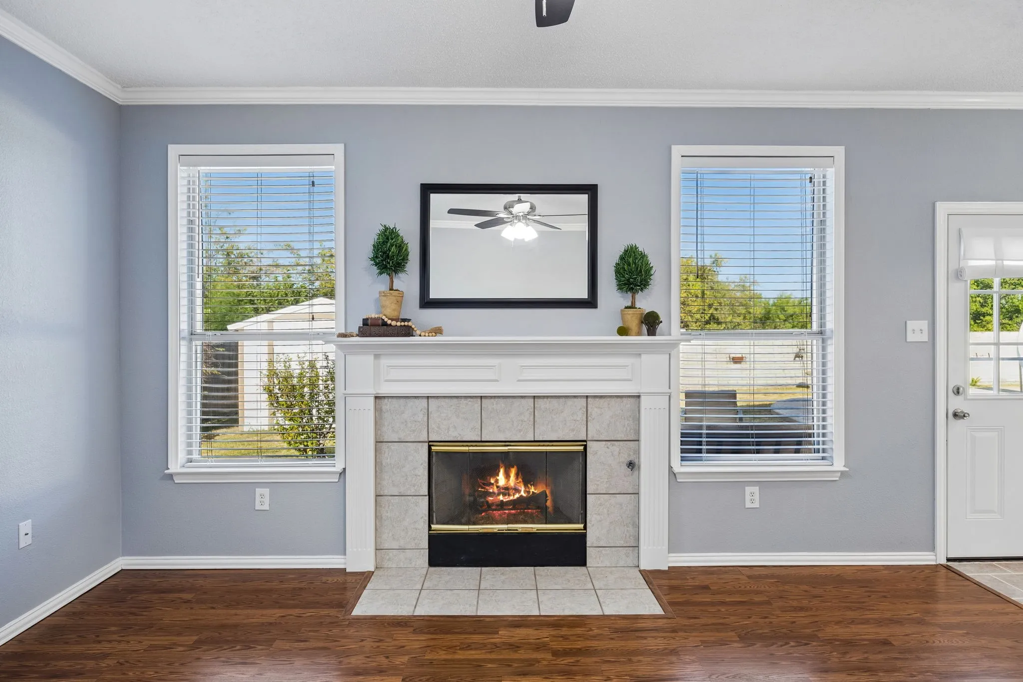 Cozy up with a good book in front of this fireplace and call it a day!