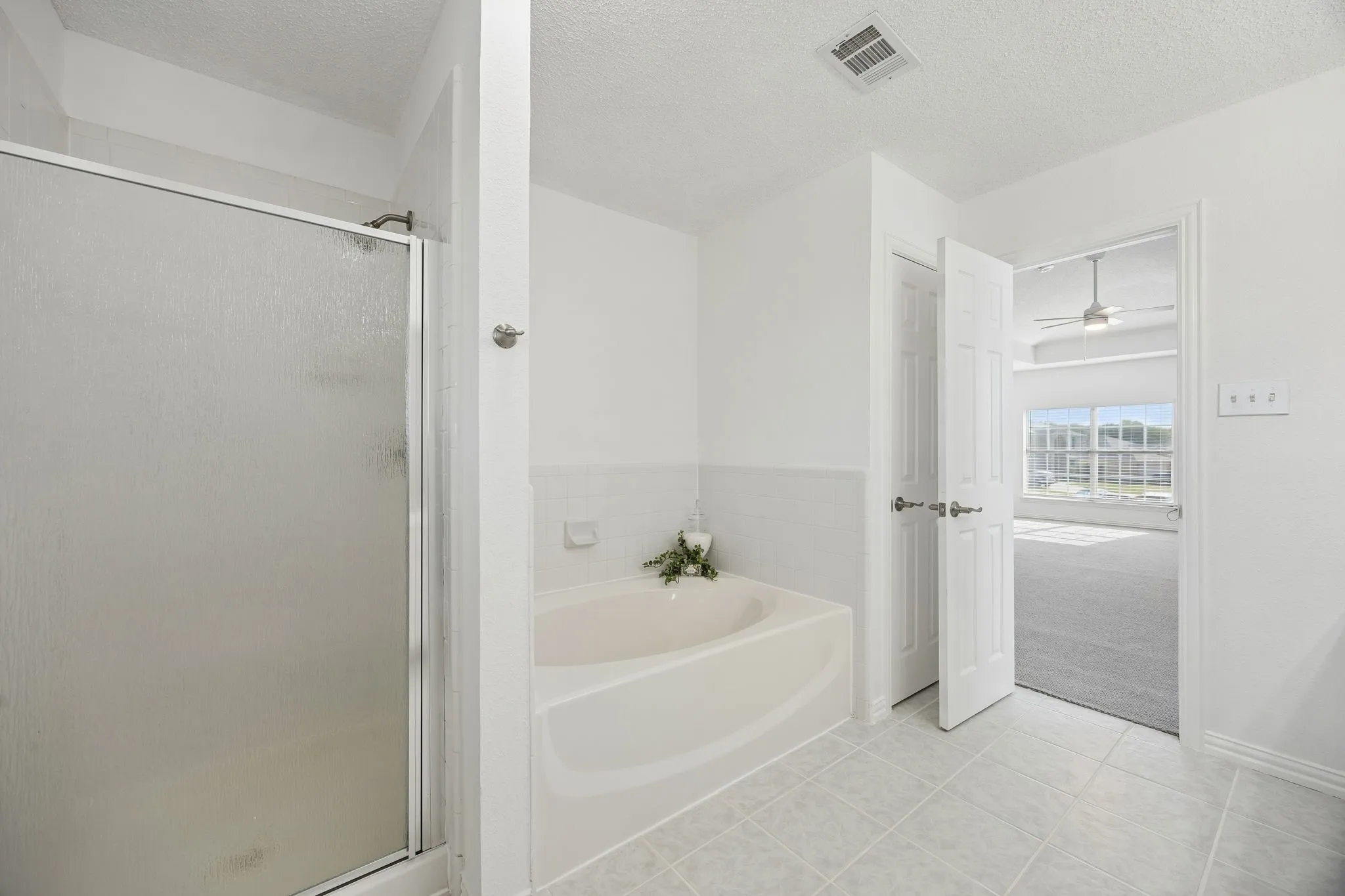 After a long day at work unwind in this large soaking tub!