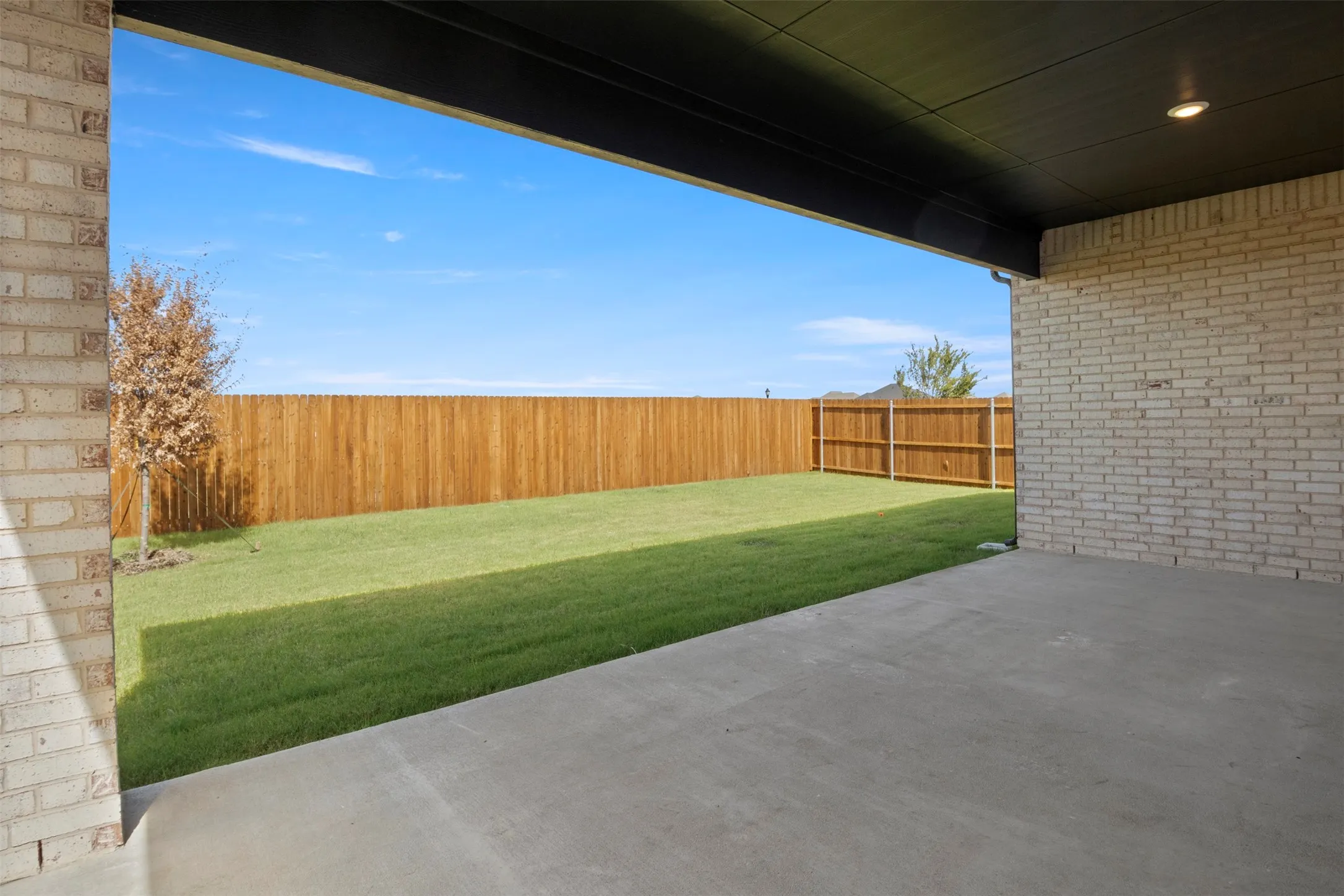Oversized back patio