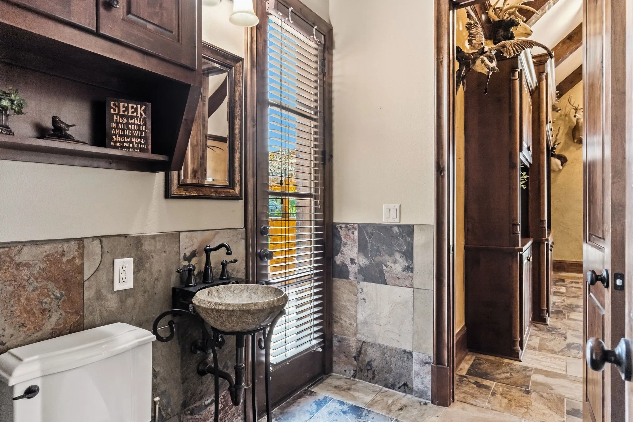 Half Bath with Exterior Pool Access