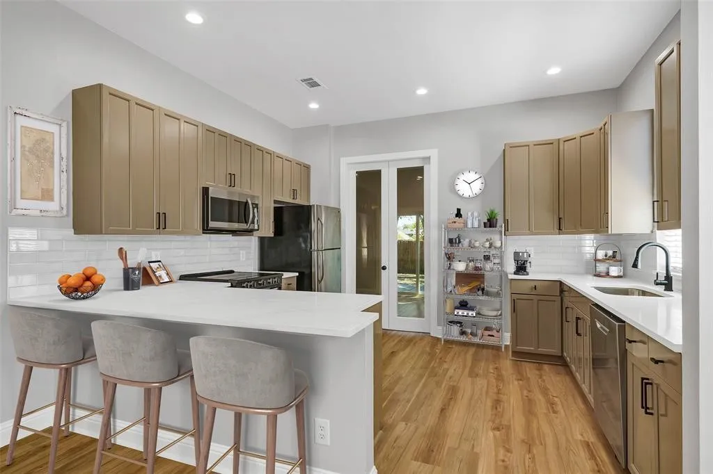 virtually staged kitchen