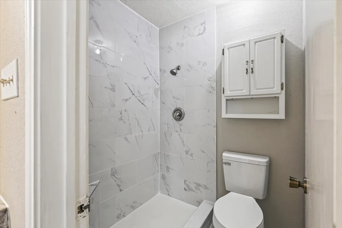 Another view of the primary bathroom shower, the shower door should be in anytime, waiting on it to be delivered.