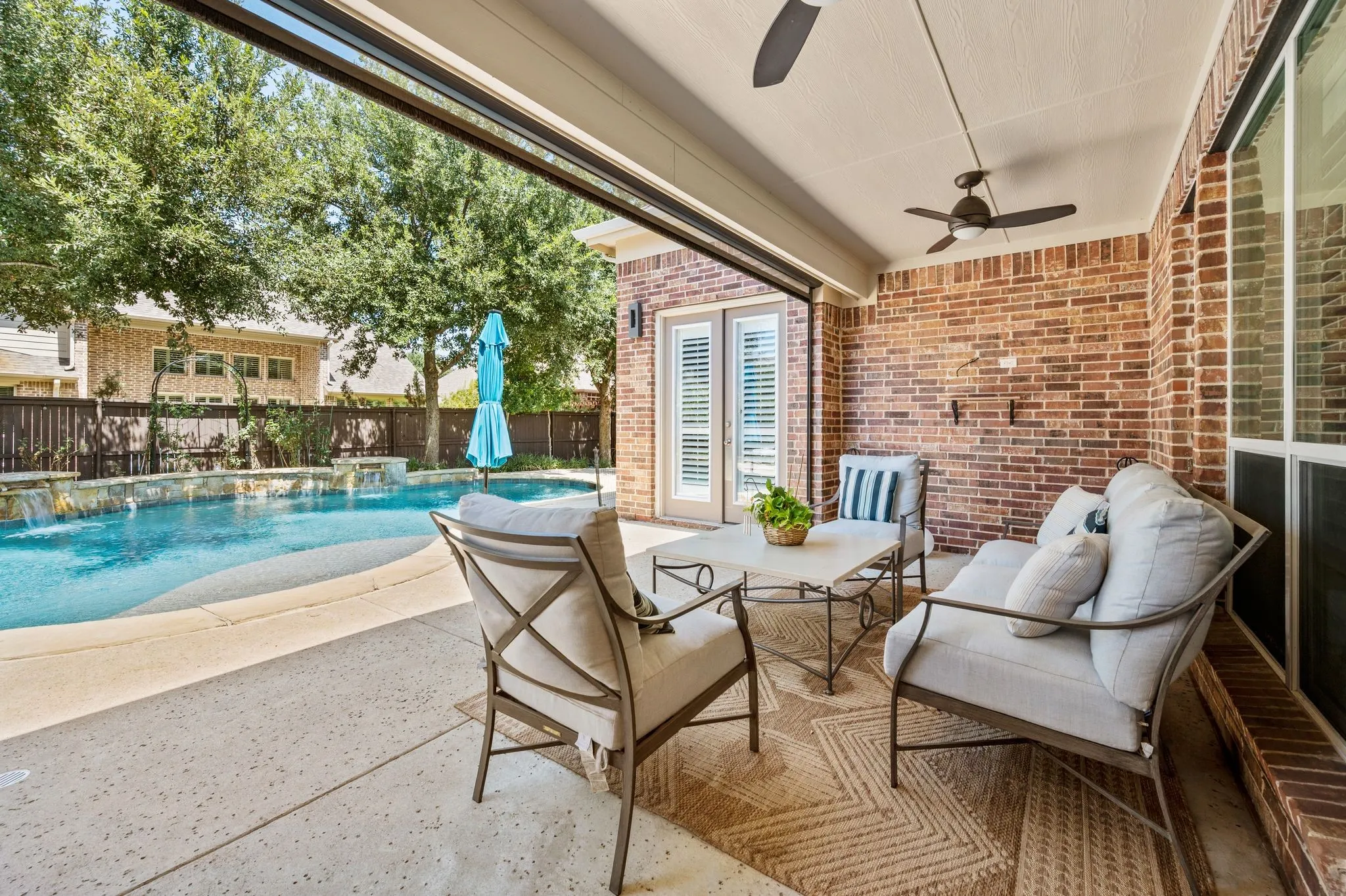 Covered Patio with ceiling fan