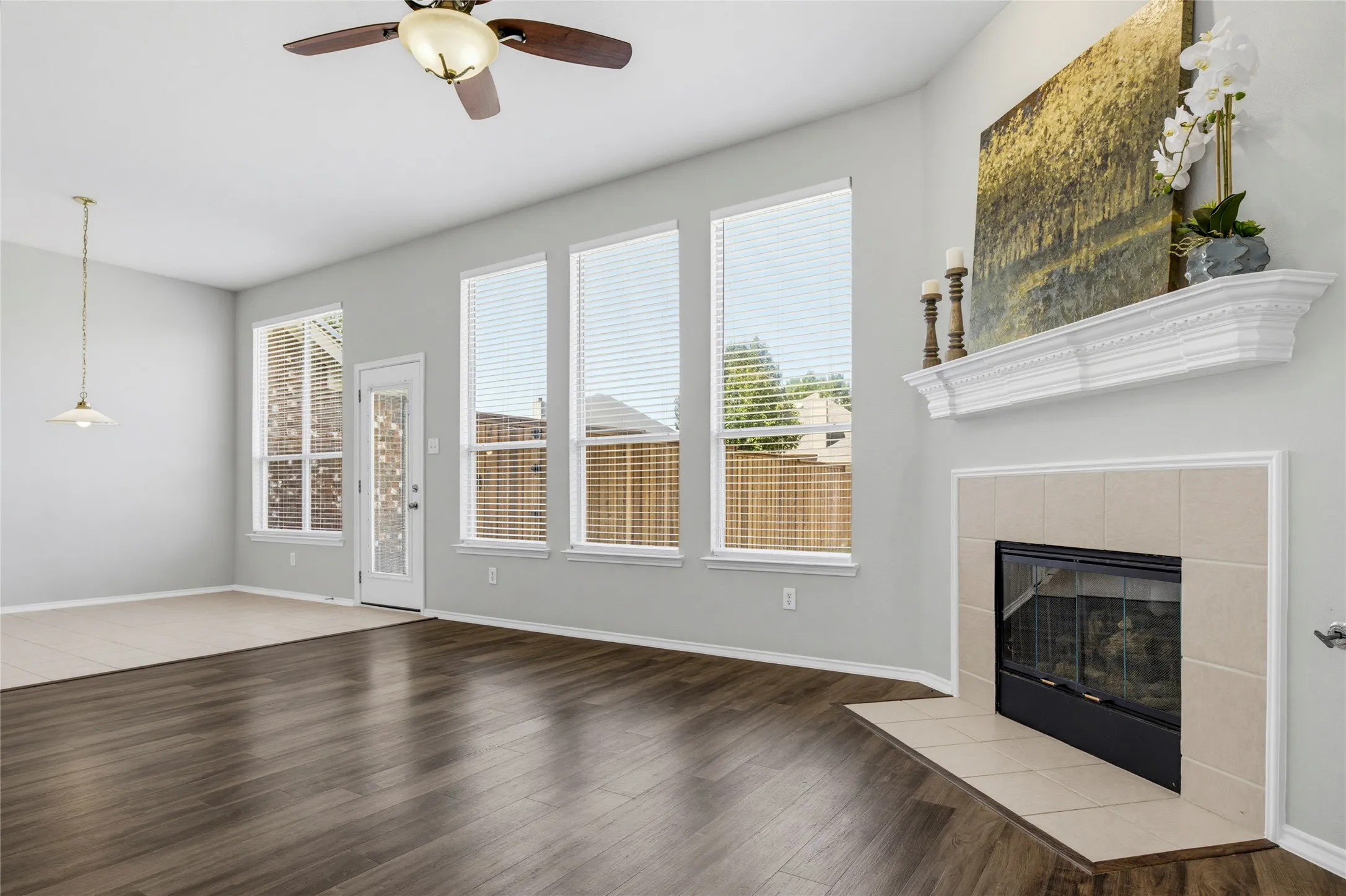 Large windows allow natural light to filter in.