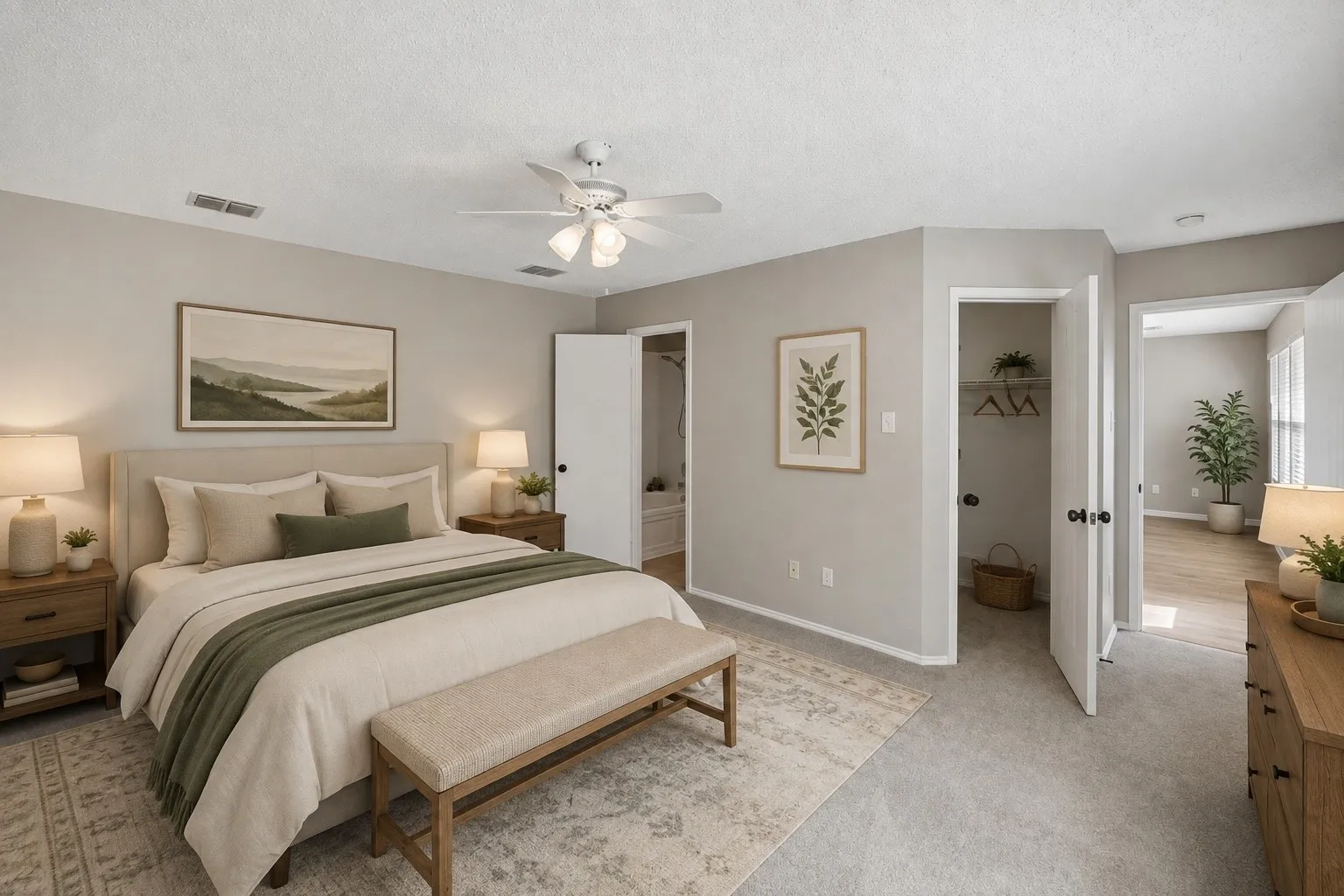 This image is virtual Staged for Master suite