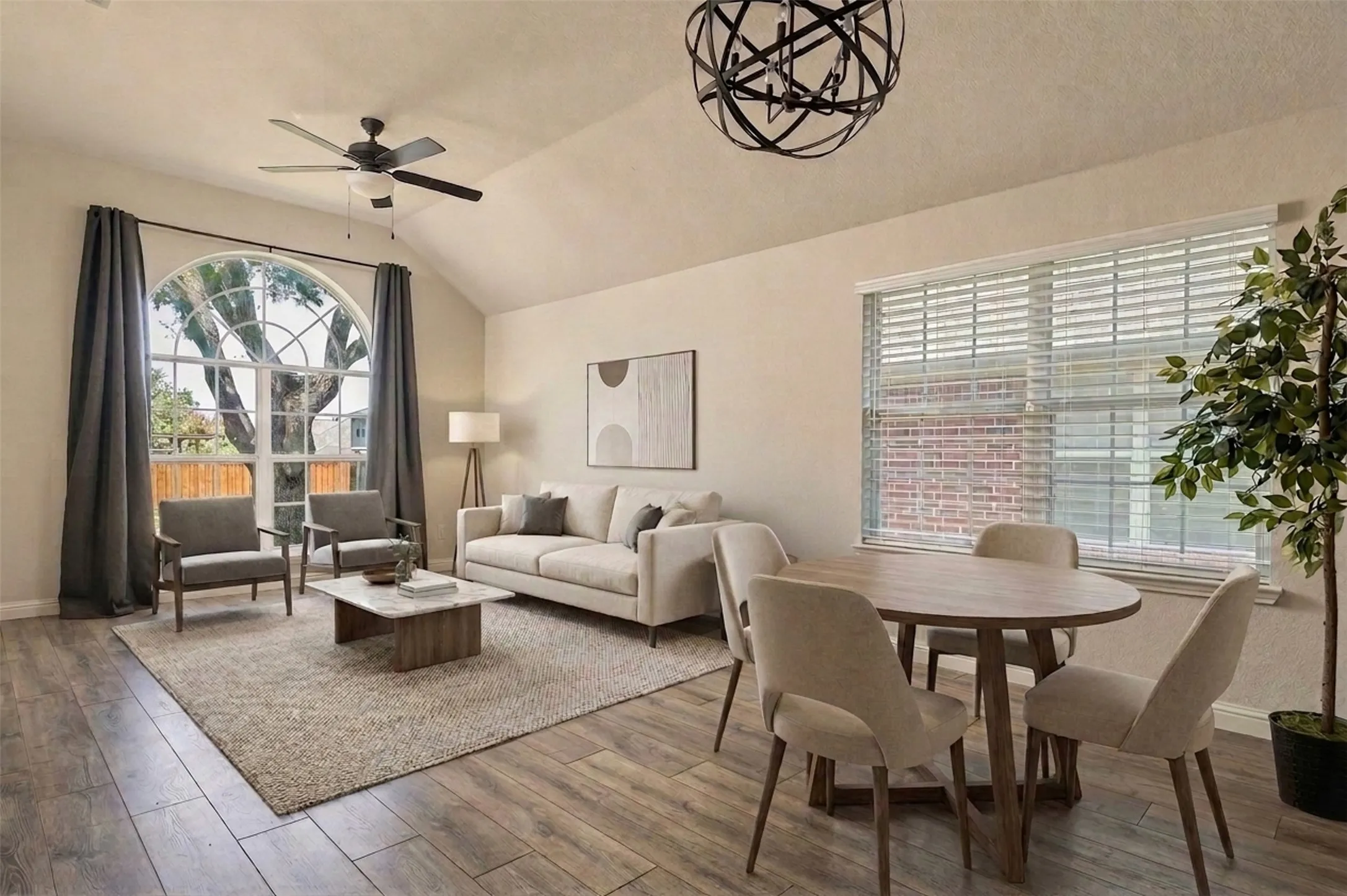 Virtually Staged Family Room