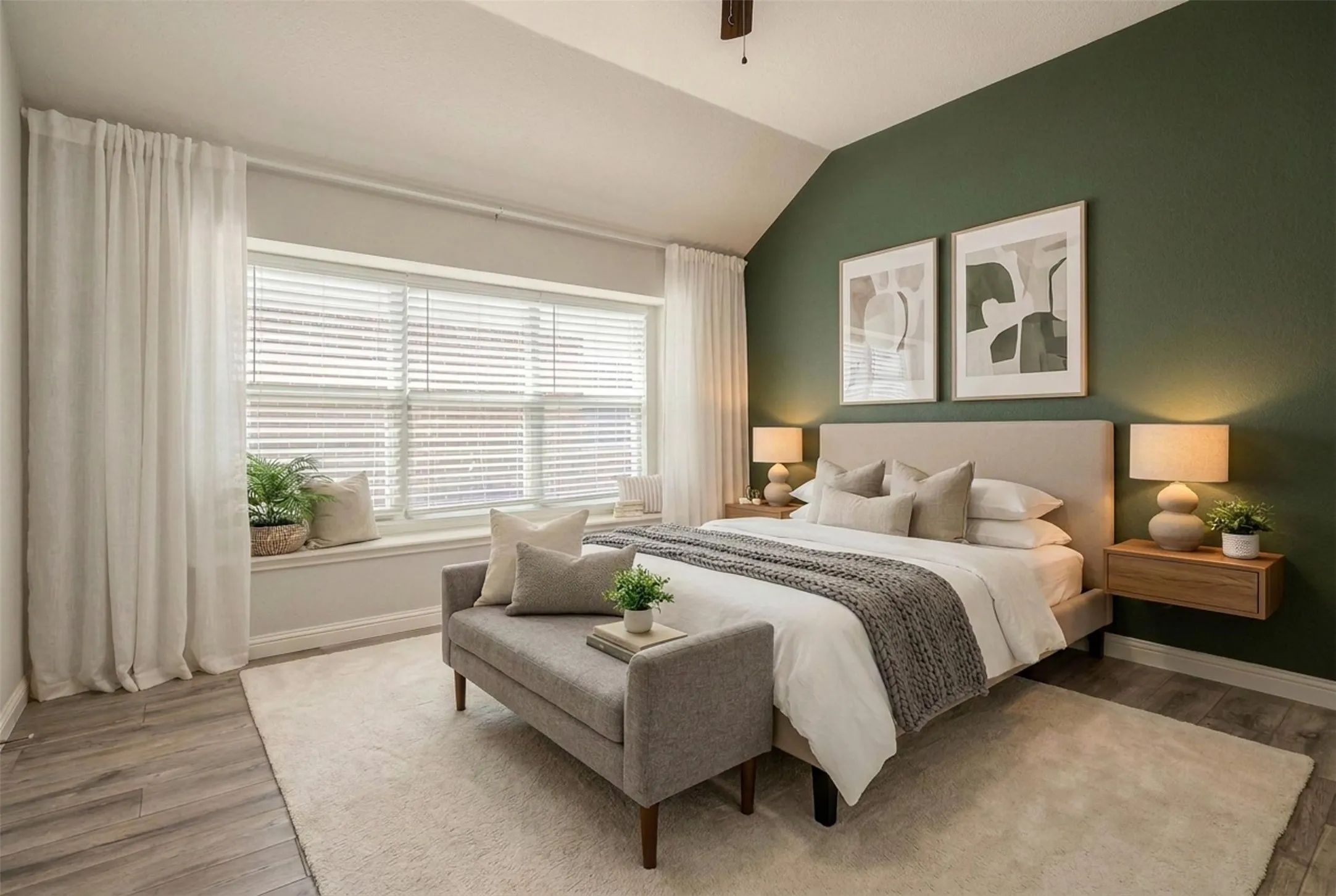 Virtually Staged Primary Bedroom