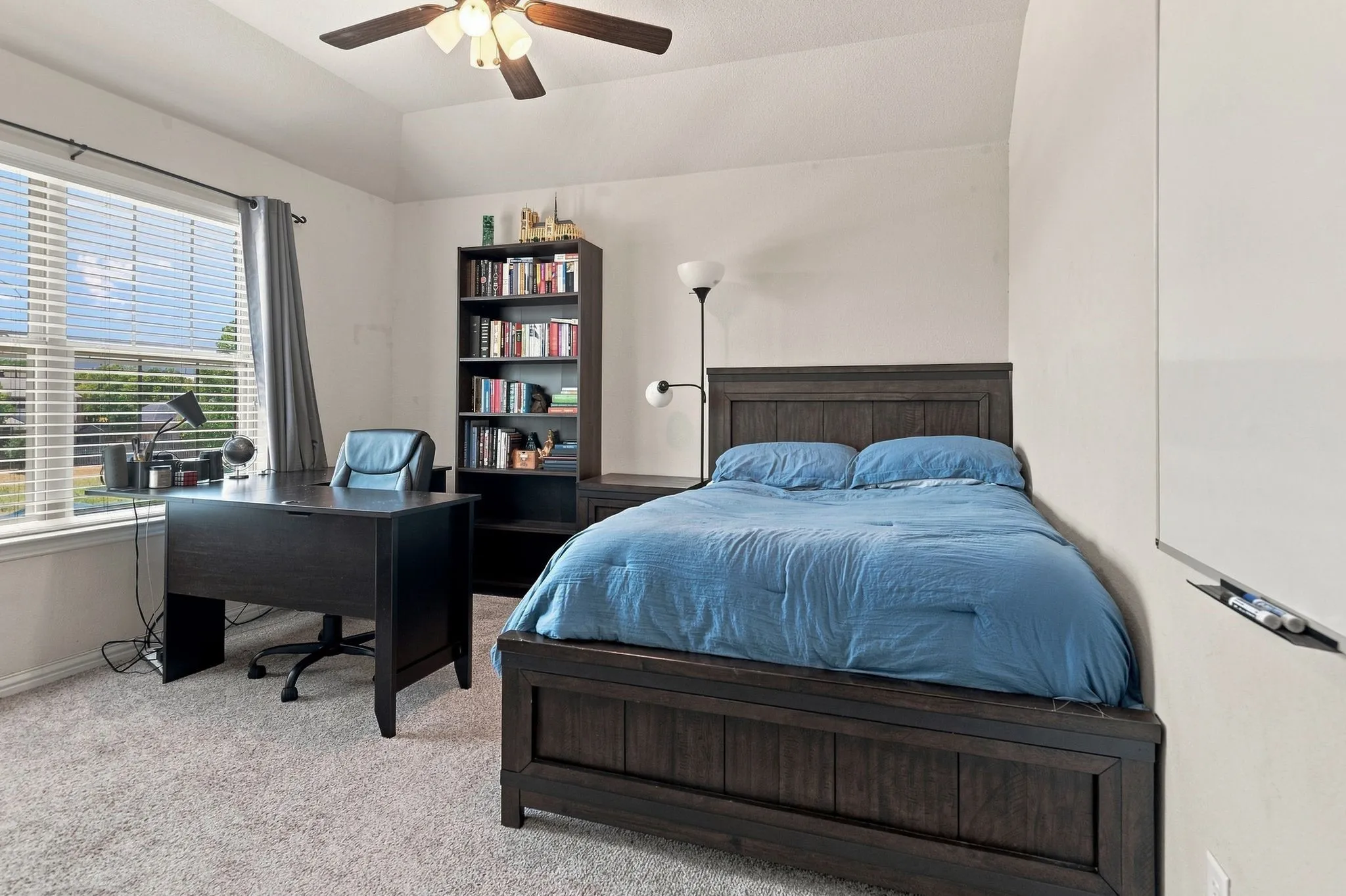 Another of the upstairs bedrooms, spacious and walk-in closet