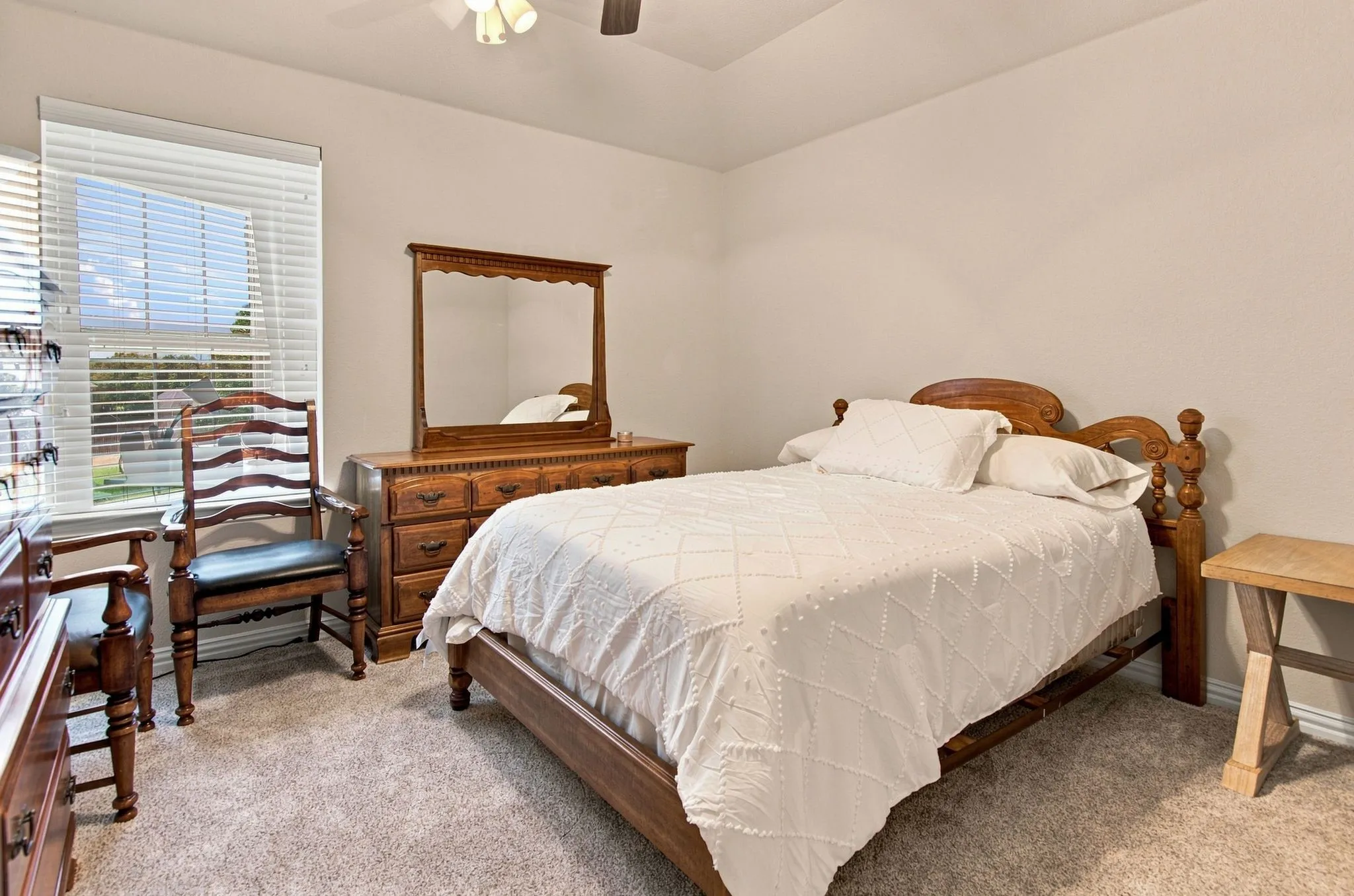 One of the 3 upstairs bedrooms