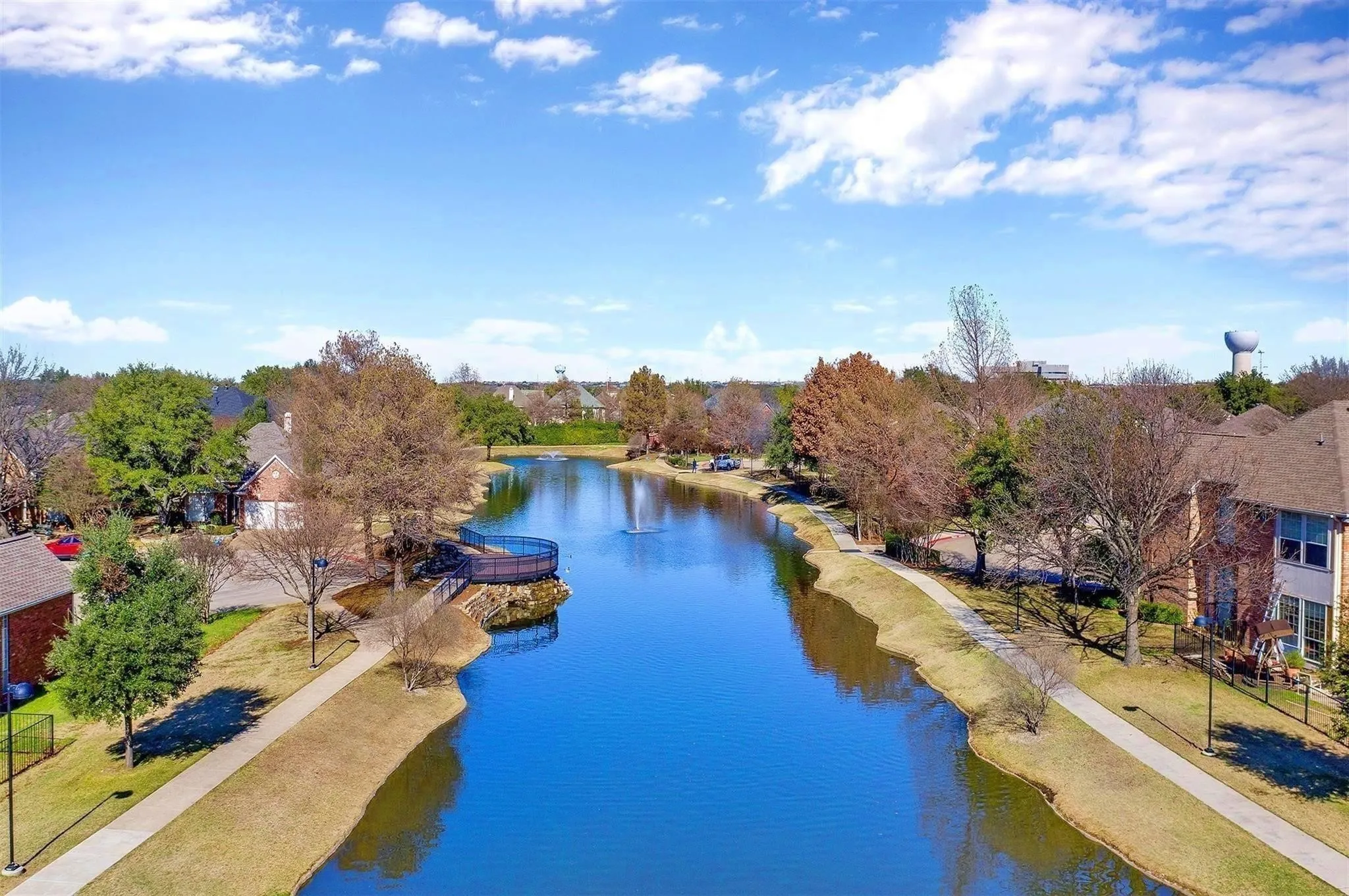 walking trails and lake