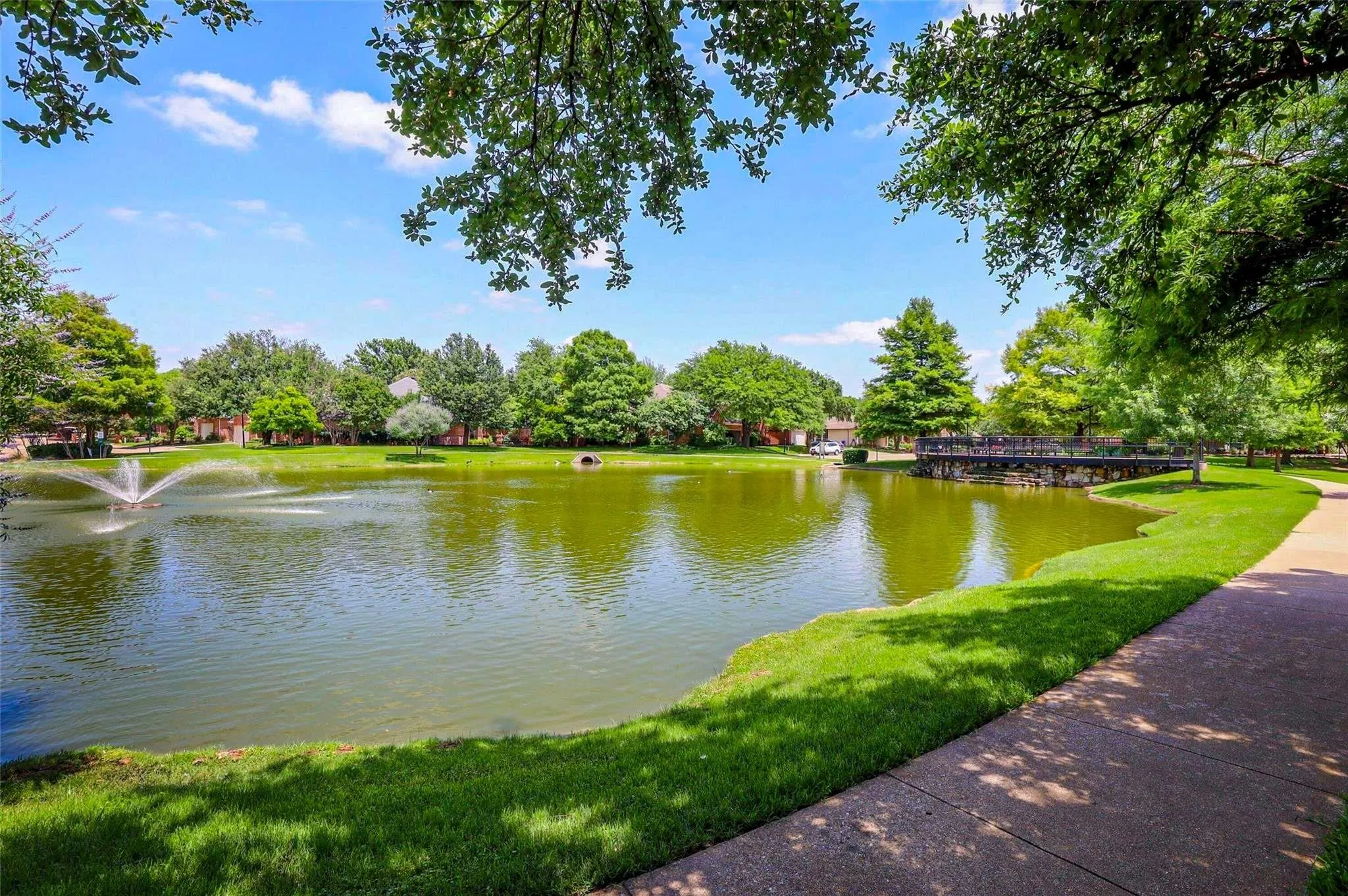 walking trails and lake