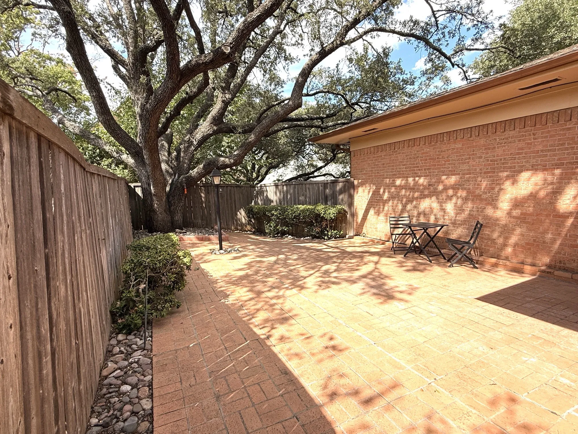Exclusive use back patio