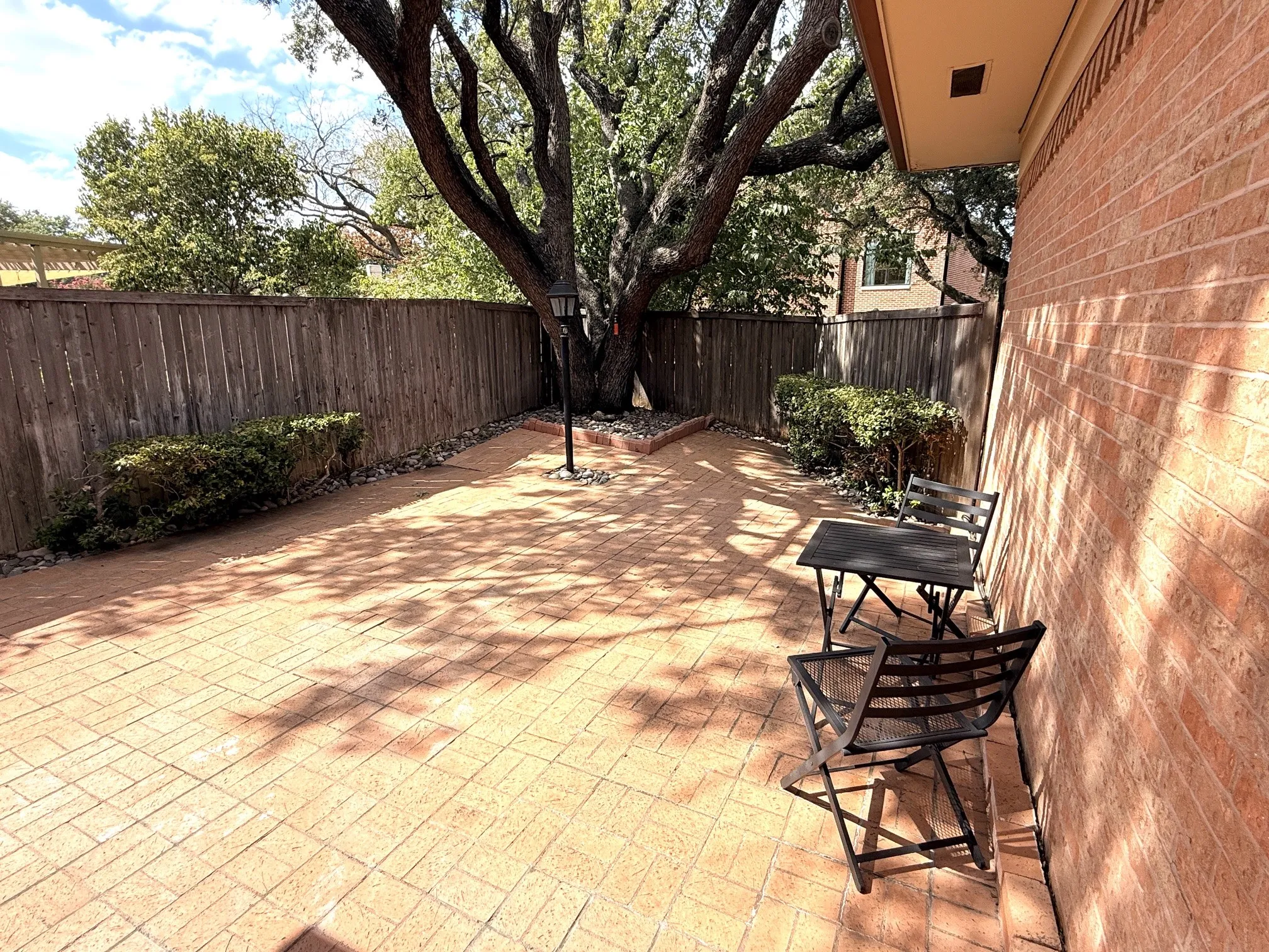 Exclusive use back patio