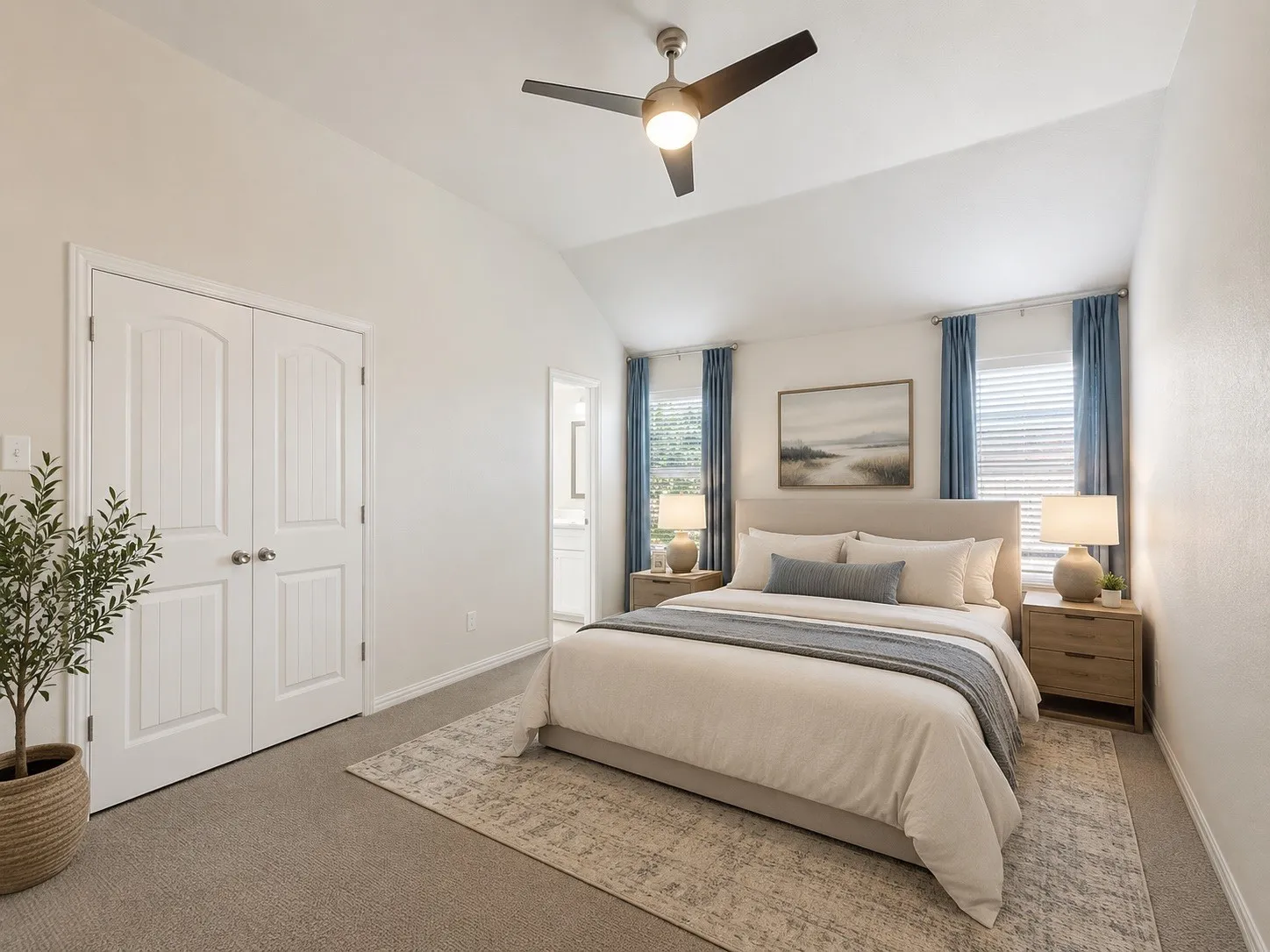 master bedroom. Virtually staged