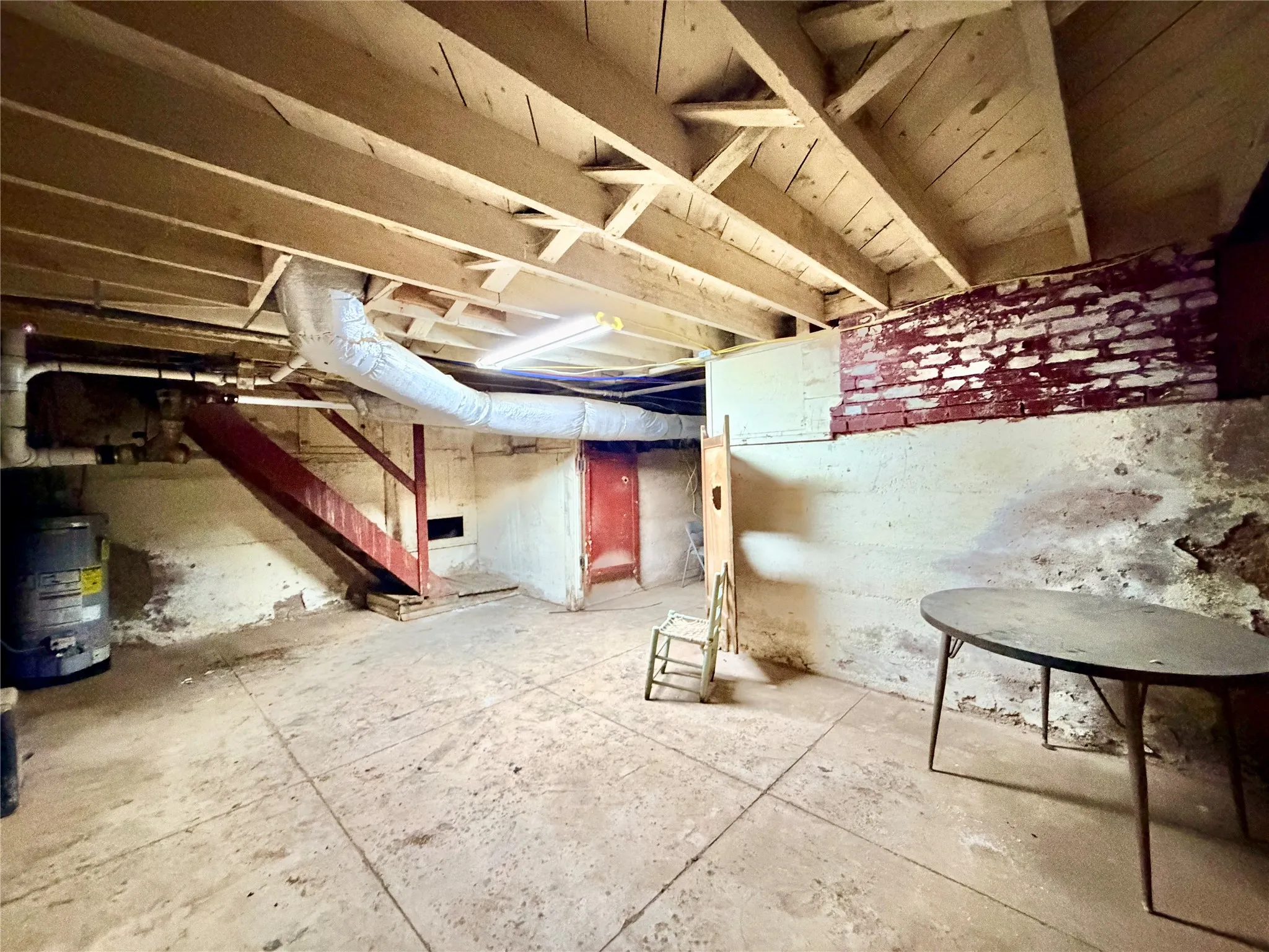 Basement with access to utilities