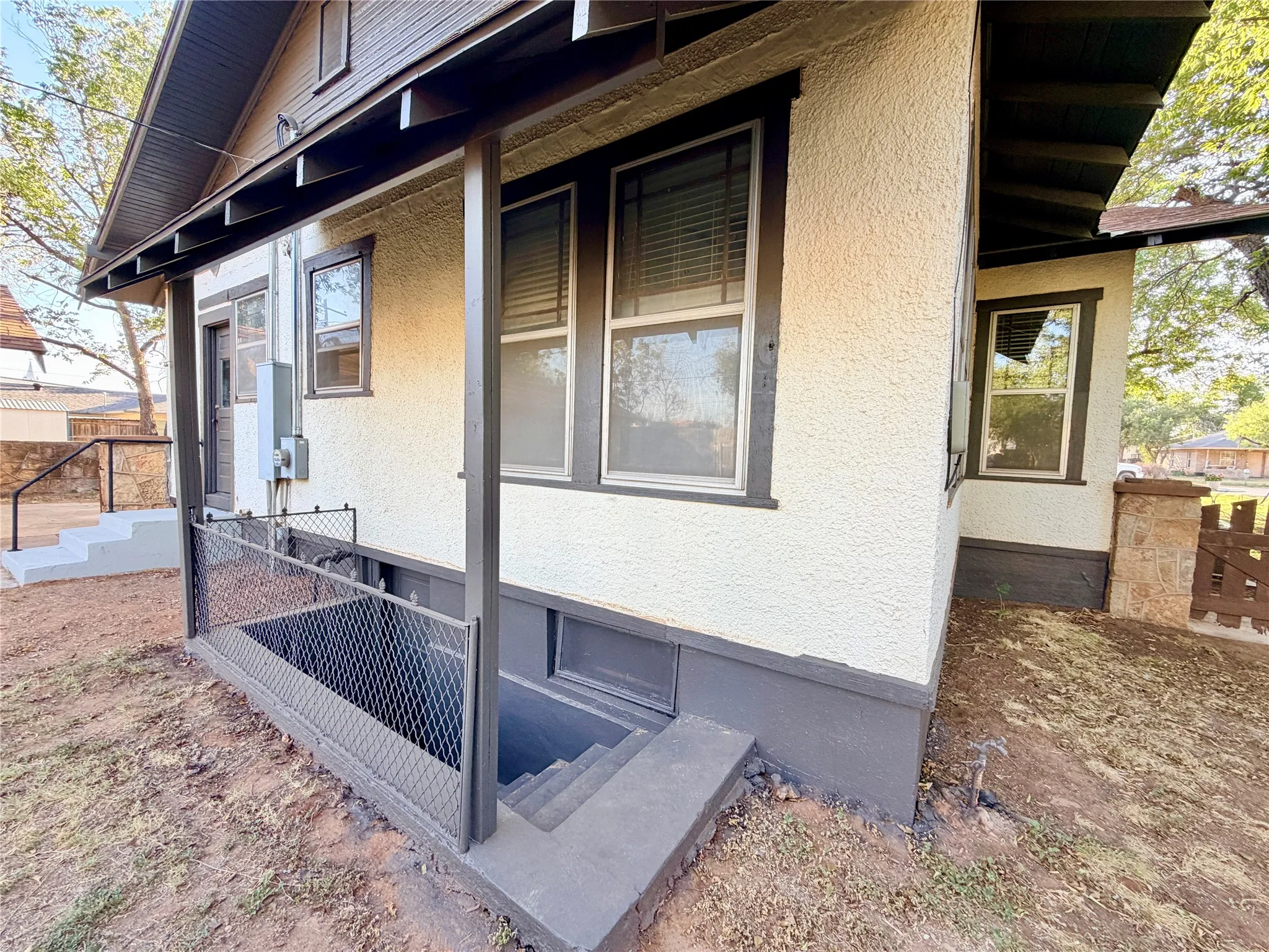 Outside entry to basement