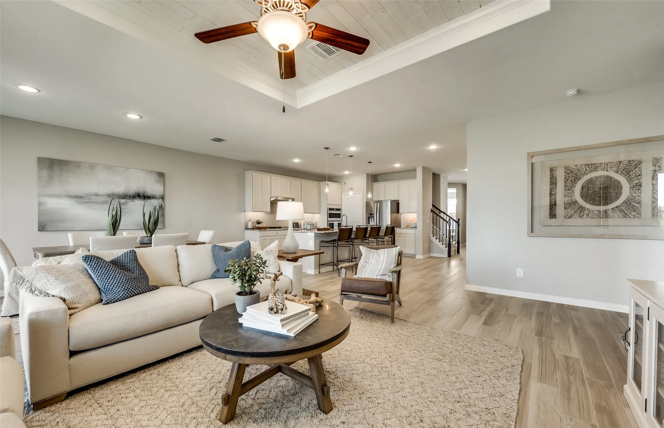 *Model Representation - Gathering room with view of main living areas