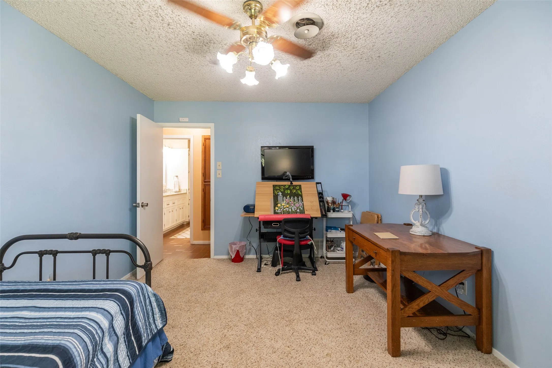 Guest Bedroom with walk in closet.