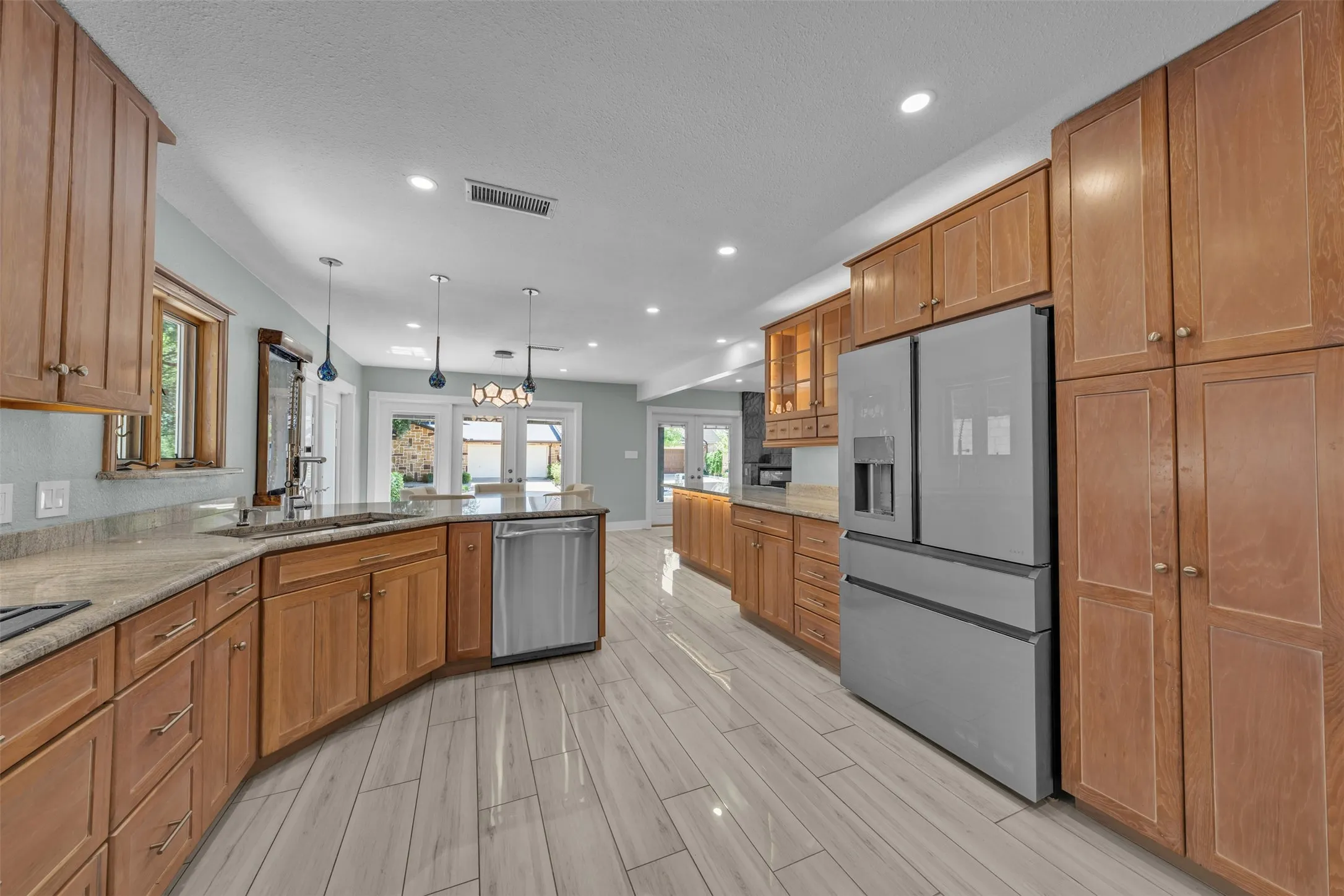 Large open kitchen with abundant cabinetry