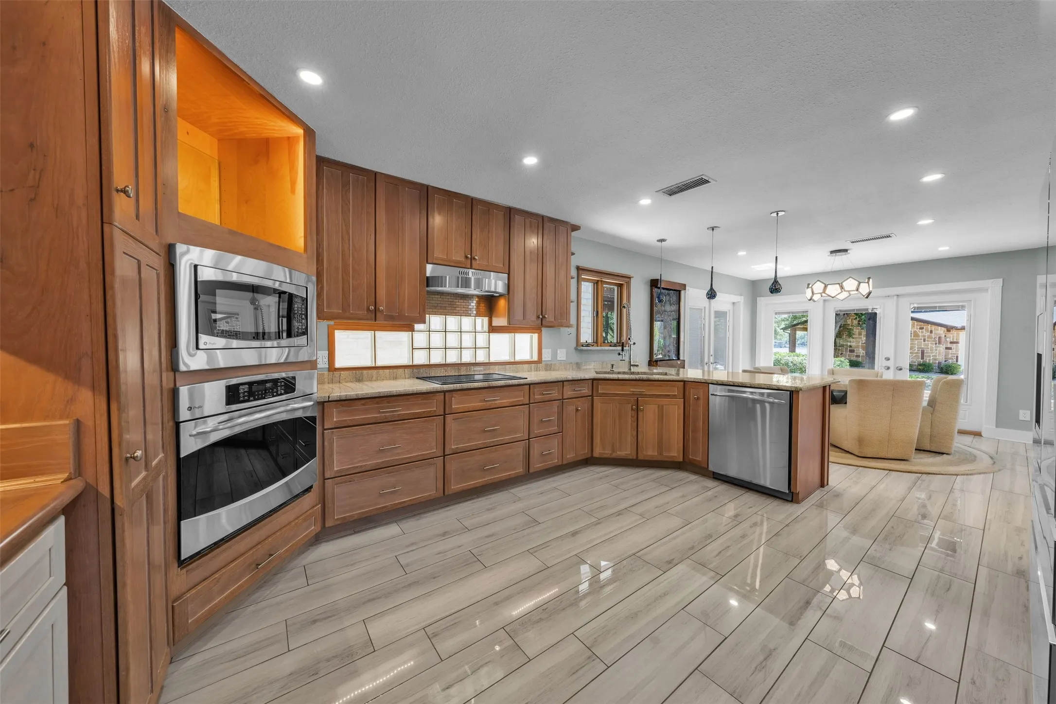 Beautiful lake views from kitchen
