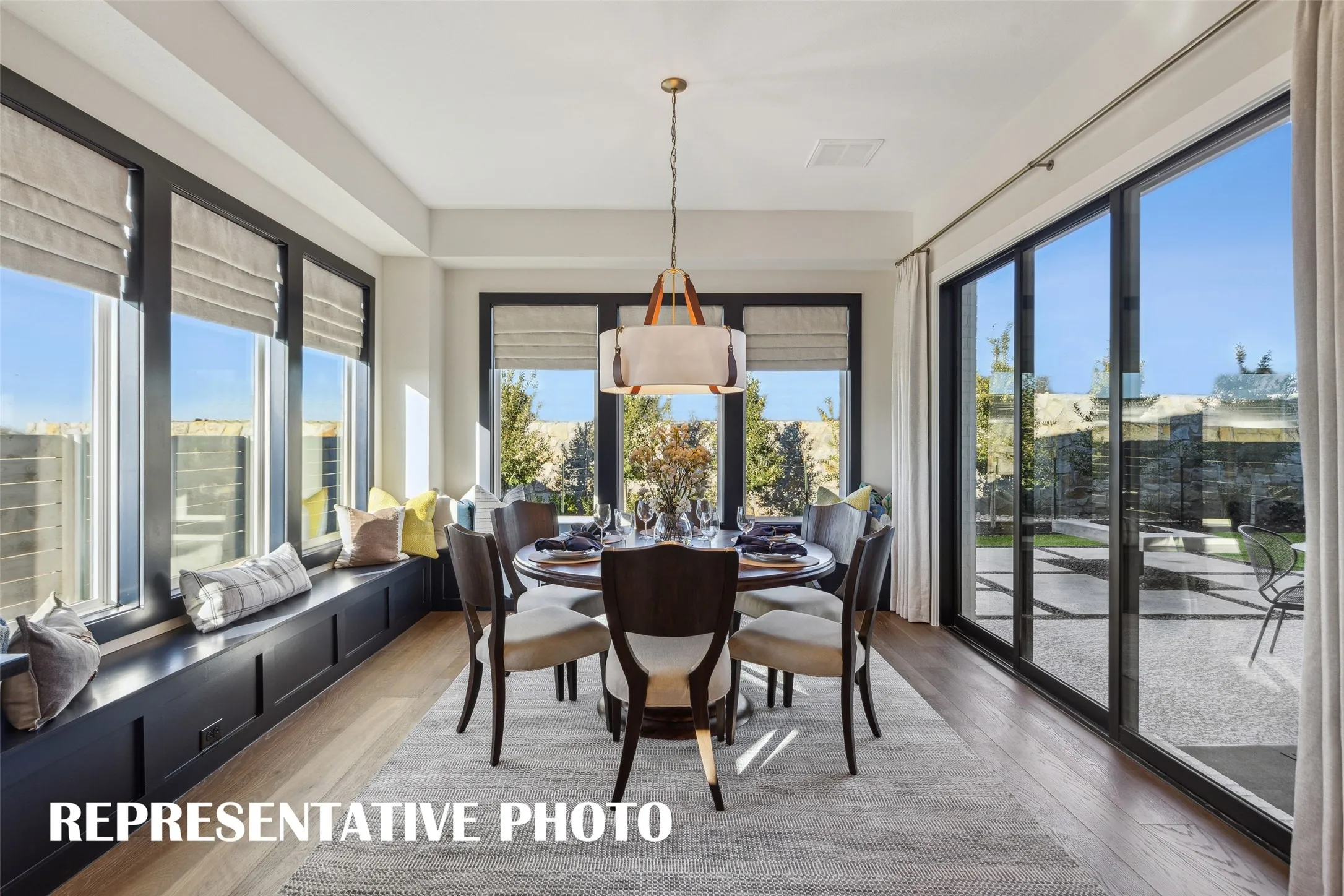Setting the stage for grand dinner parties, this fantastic dining room is everything you have been searching for!  REPRESENTATIVE PHOTO