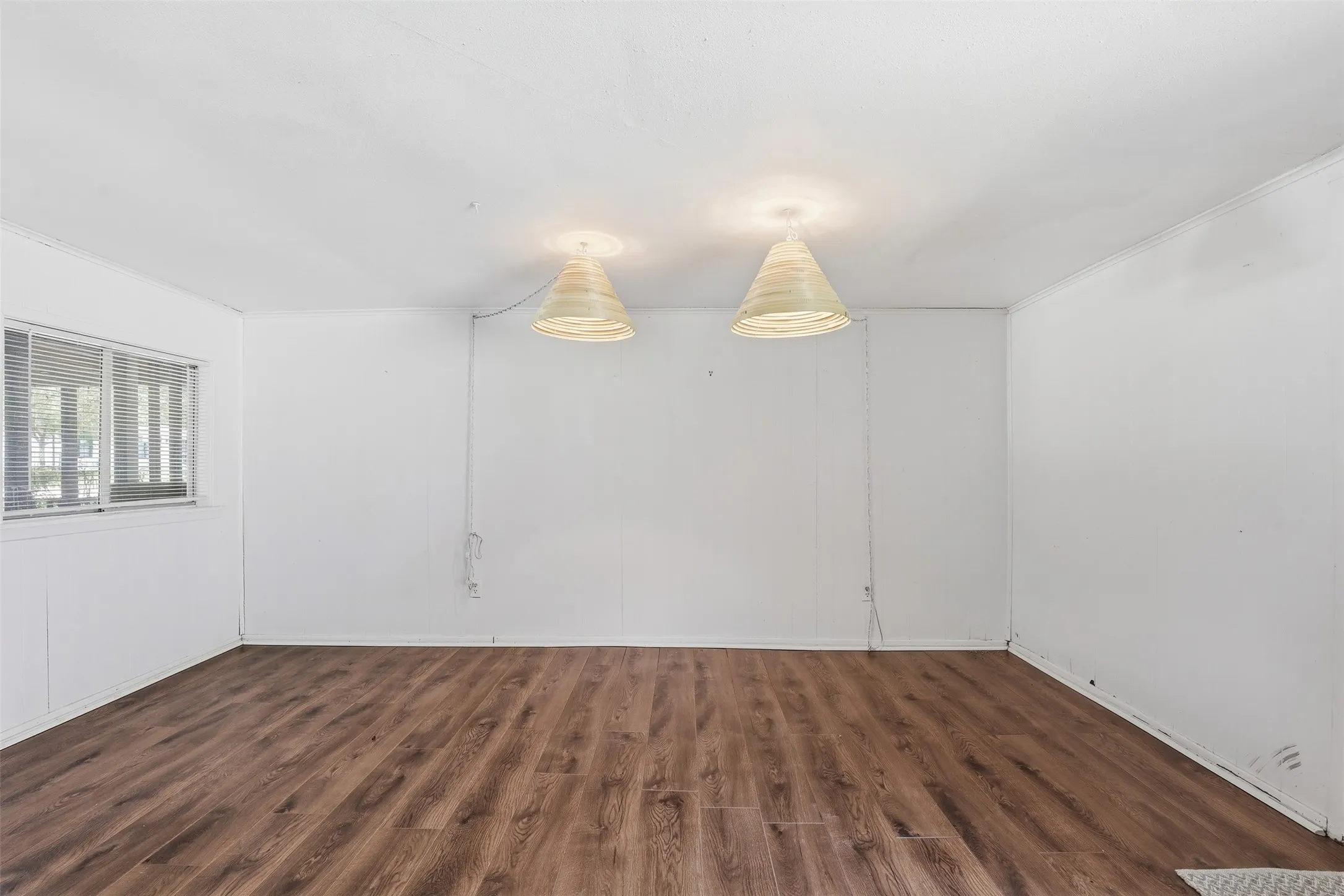 This is the family room before they put in the woodburning stove.