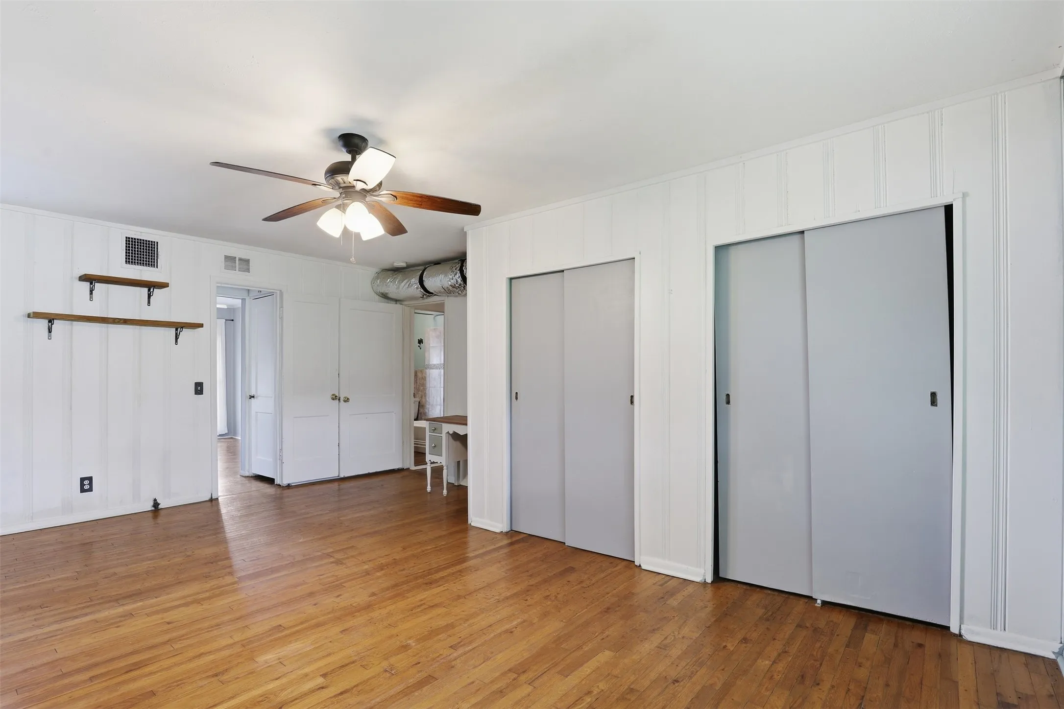 Here's the secondary bedroom with closets.