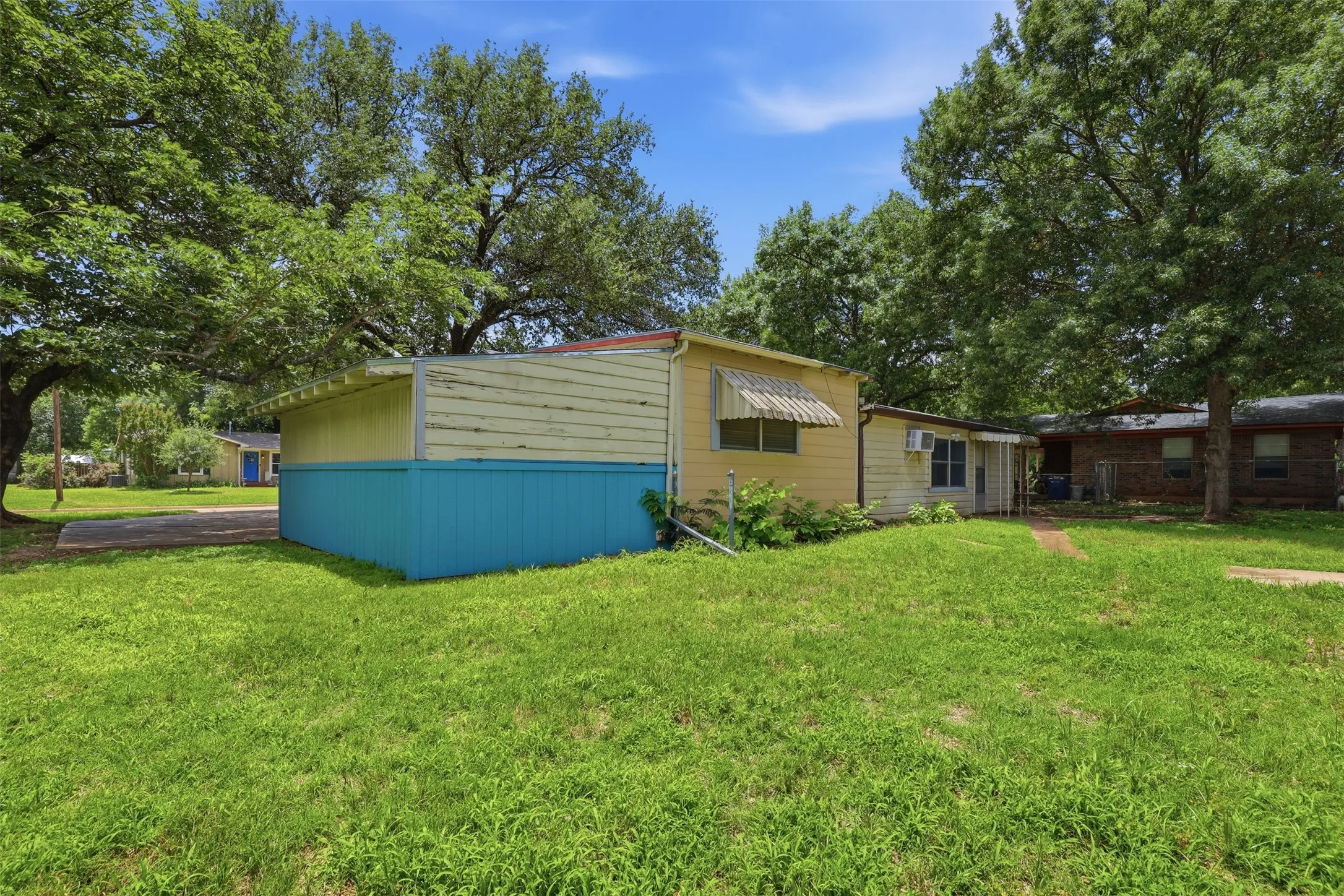Large back yard.