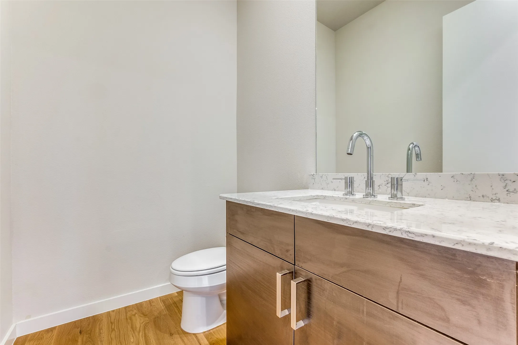 Powder Bath off living/kitchen/dining area