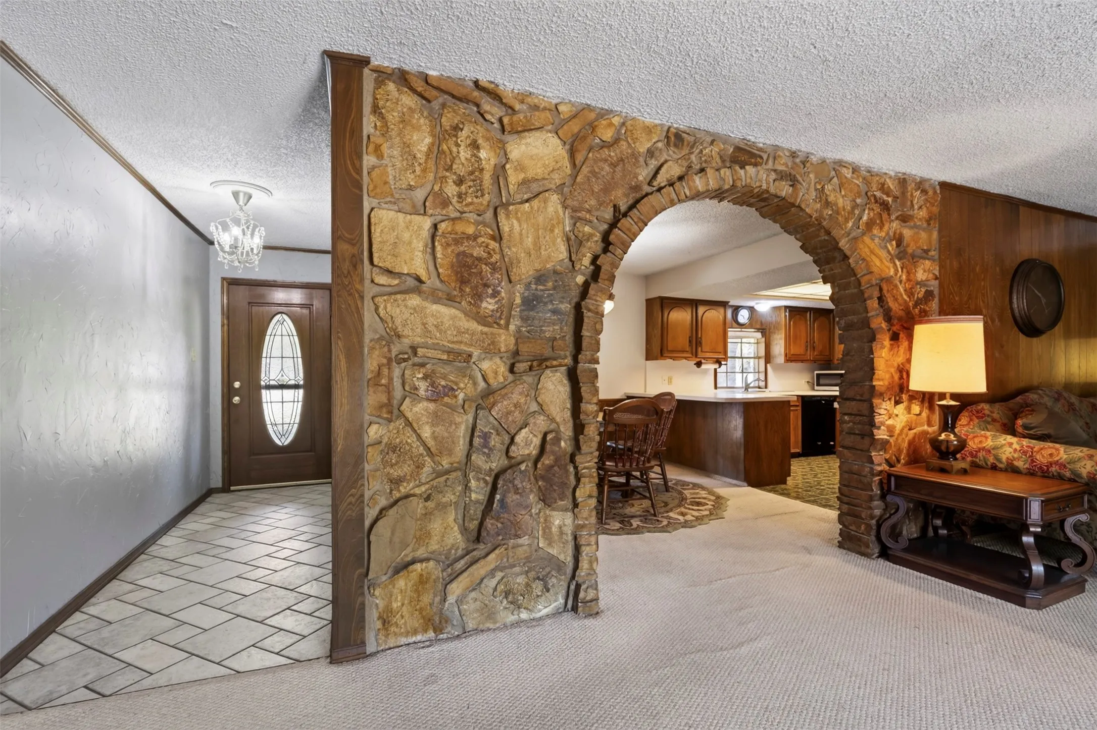 Archway custom built with Colorado stones