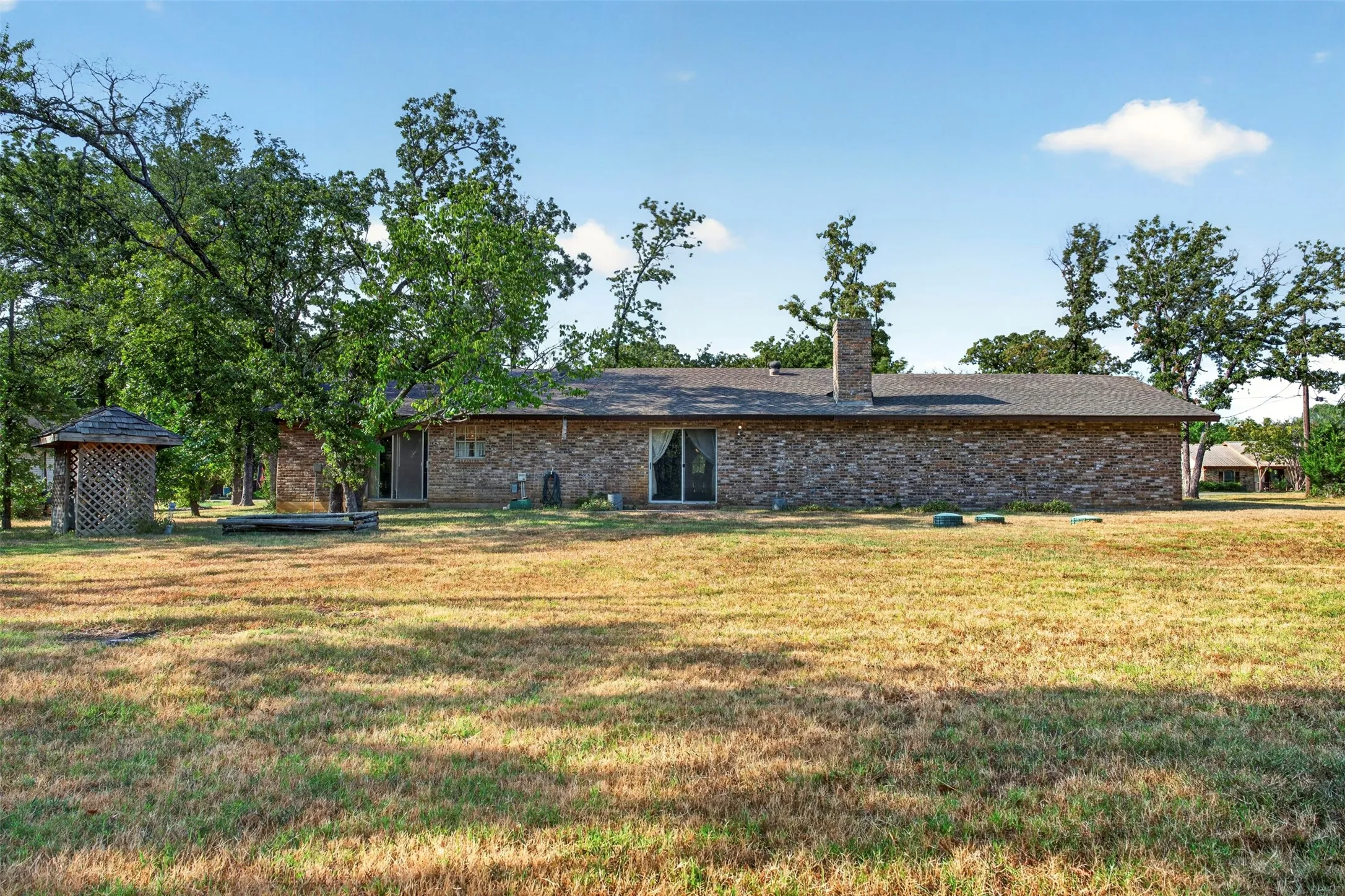 Large backyard with room for a pool, workshop, garden, etc